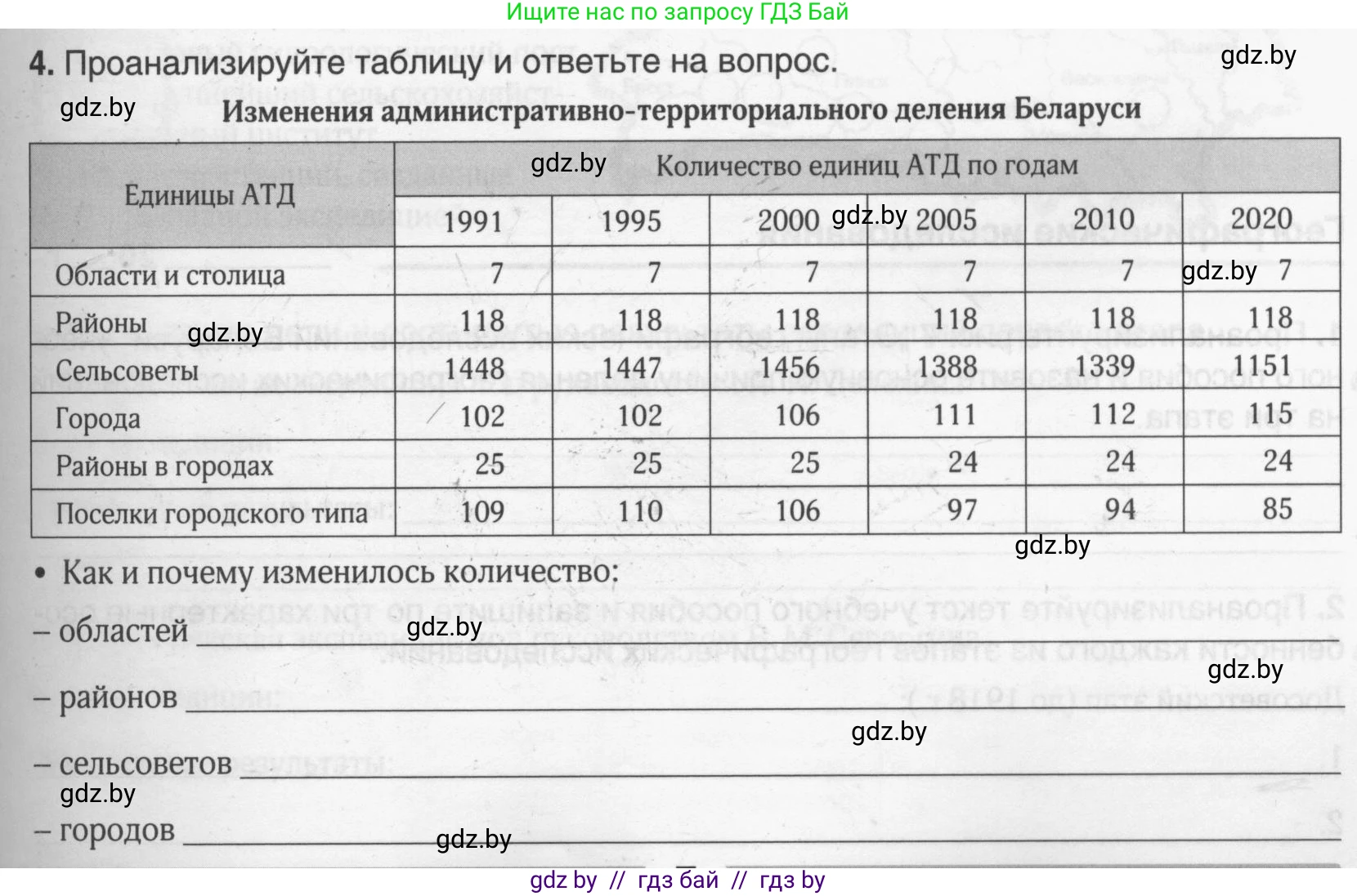География, 9 класс рабочая тетрадь, авторы: Брилевский Михаил Николаевич, Климович Алеся Владимировна, издательство Белкартография, Минск, 2021, бирюзового цвета, страница 7, номер 4, Условие
