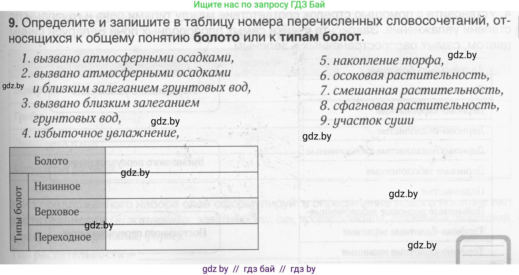 География, 9 класс рабочая тетрадь, авторы: Брилевский Михаил Николаевич, Климович Алеся Владимировна, издательство Белкартография, Минск, 2021, бирюзового цвета, страница 25, номер 9, Условие