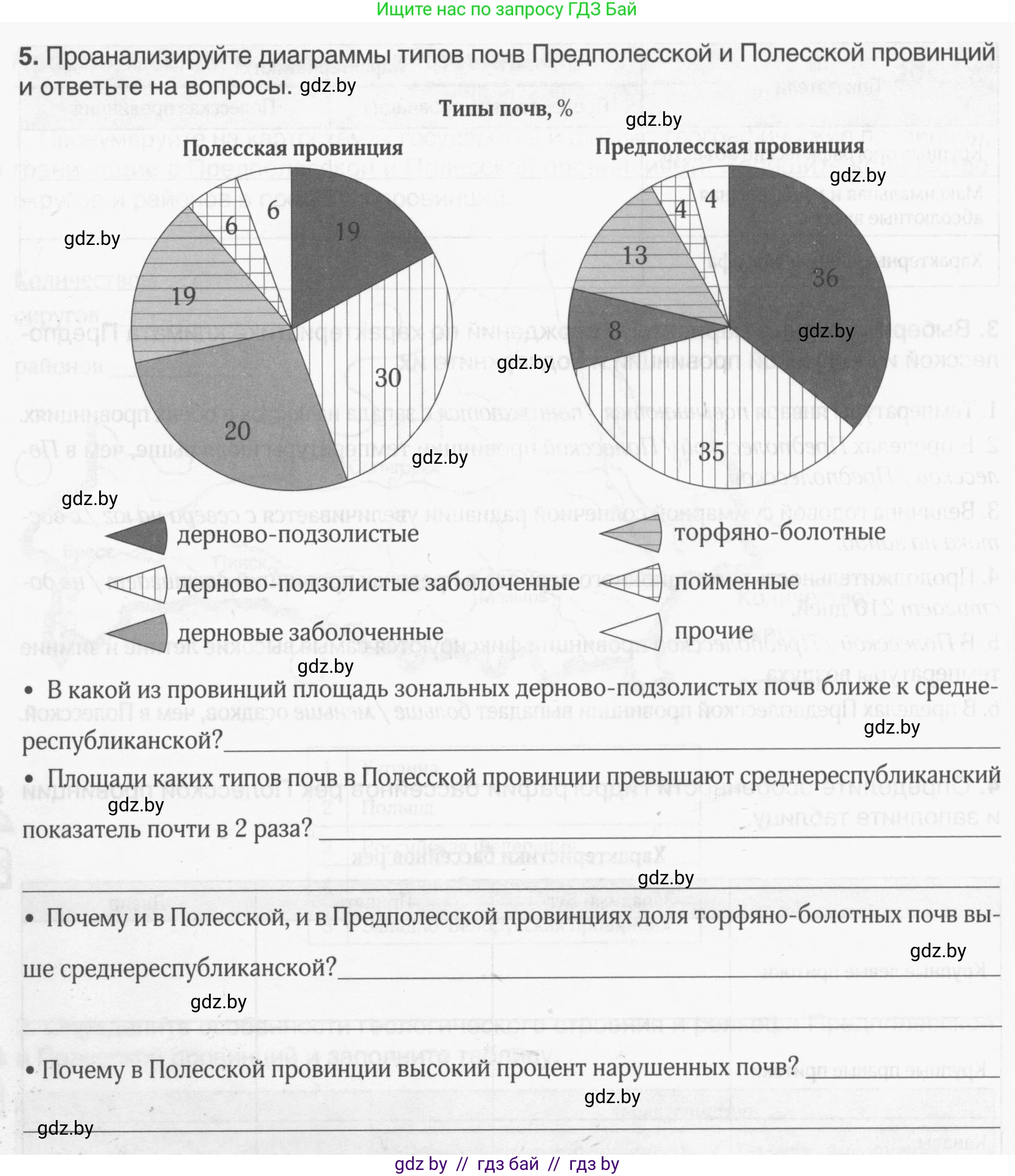 География, 9 класс рабочая тетрадь, авторы: Брилевский Михаил Николаевич, Климович Алеся Владимировна, издательство Белкартография, Минск, 2021, бирюзового цвета, страница 46, номер 5, Условие