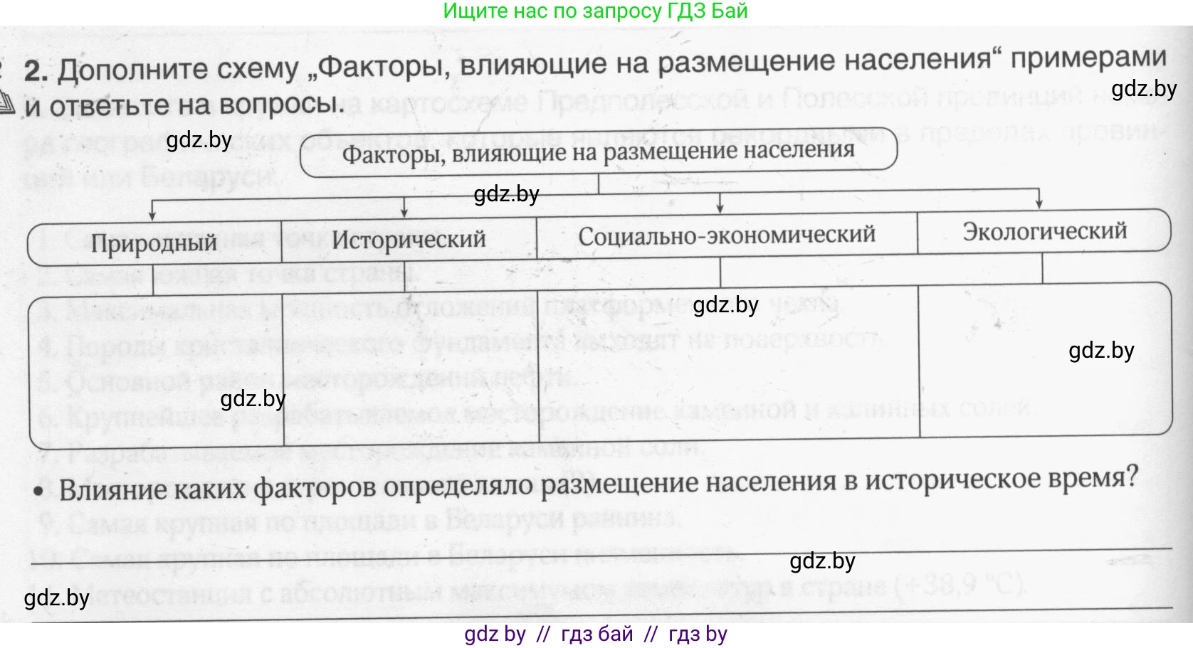 География, 9 класс рабочая тетрадь, авторы: Брилевский Михаил Николаевич, Климович Алеся Владимировна, издательство Белкартография, Минск, 2021, бирюзового цвета, страница 48, номер 2, Условие