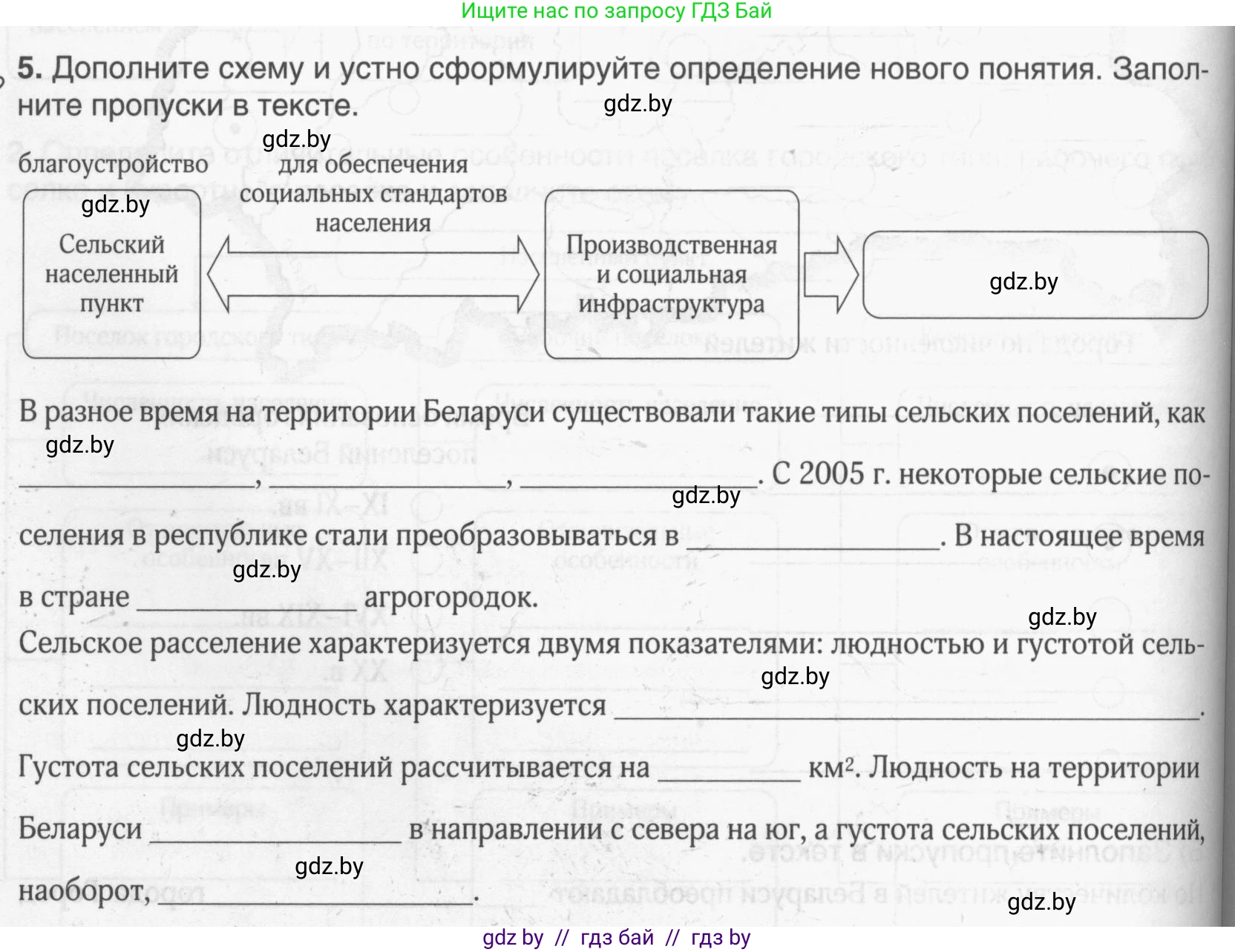 География, 9 класс рабочая тетрадь, авторы: Брилевский Михаил Николаевич, Климович Алеся Владимировна, издательство Белкартография, Минск, 2021, бирюзового цвета, страница 58, номер 5, Условие