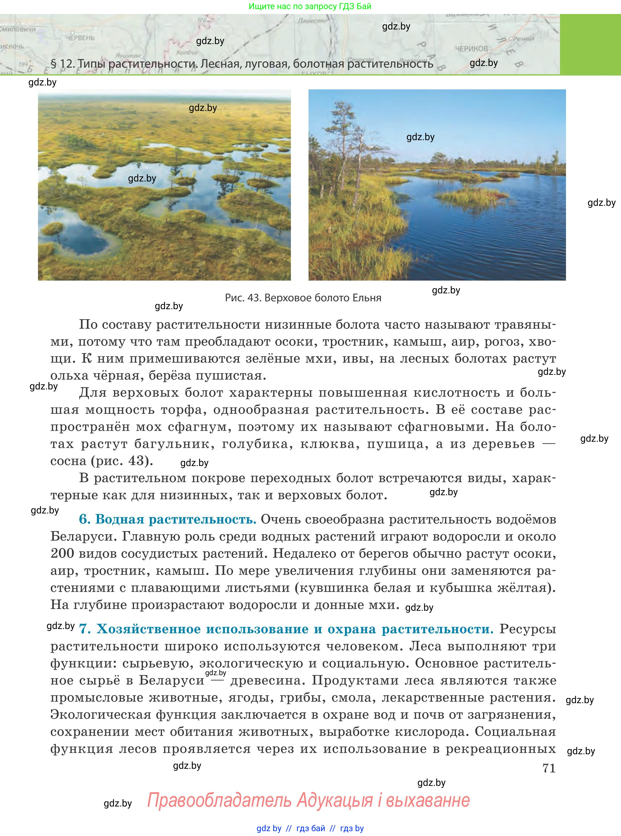 География, 9 класс Учебник, авторы: Брилевский Михаил Николаевич, Климович Алеся Владимировна, издательство Адукацыя i выхаванне, Минск, 2025, страница 71