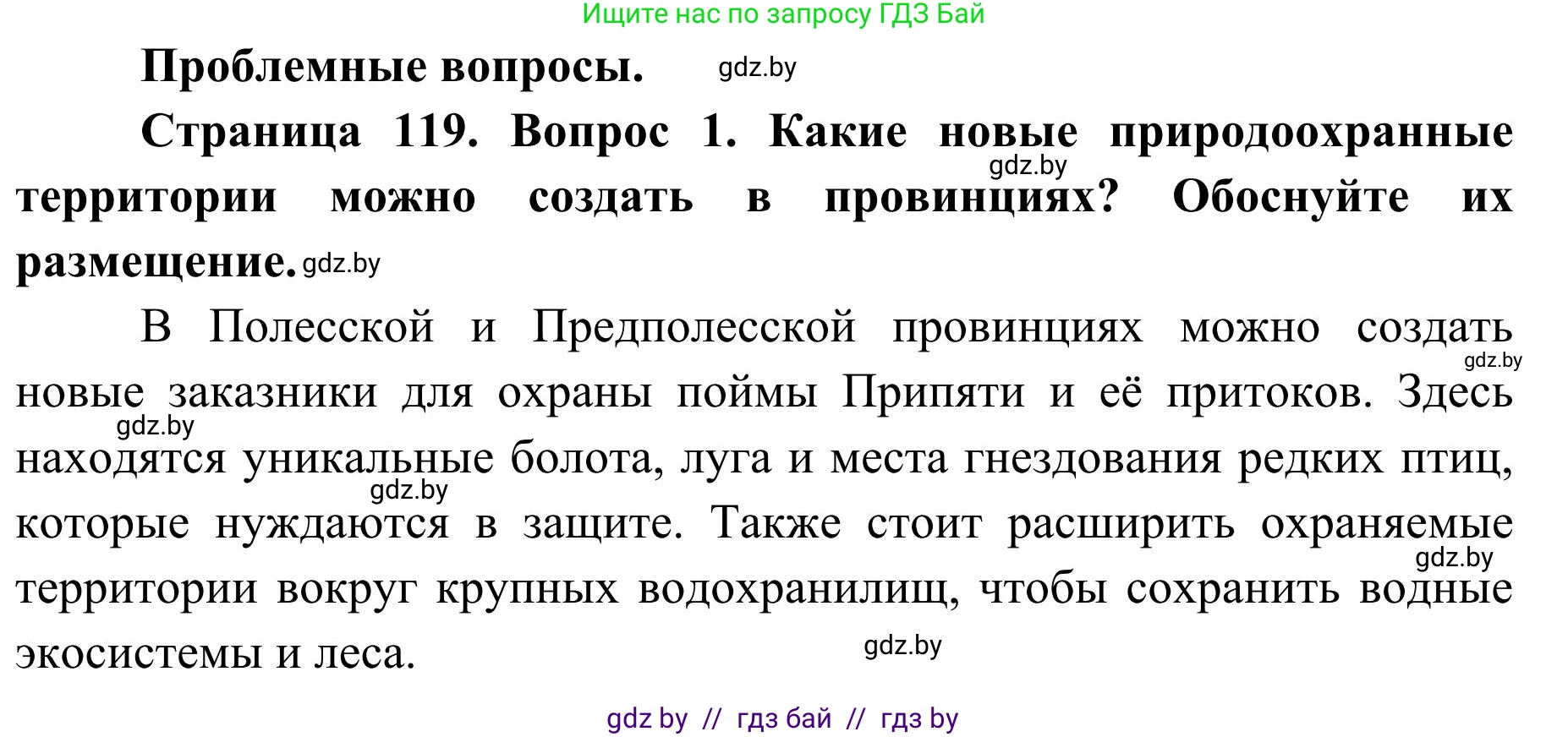 География, 9 класс Учебник, авторы: Брилевский Михаил Николаевич, Климович Алеся Владимировна, издательство Адукацыя i выхаванне, Минск, 2025, страница 119, Решение 2025