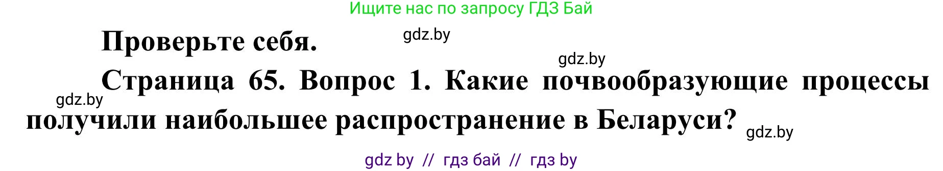 География, 9 класс Учебник, авторы: Брилевский Михаил Николаевич, Климович Алеся Владимировна, издательство Адукацыя i выхаванне, Минск, 2025, страница 65, Решение 2025
