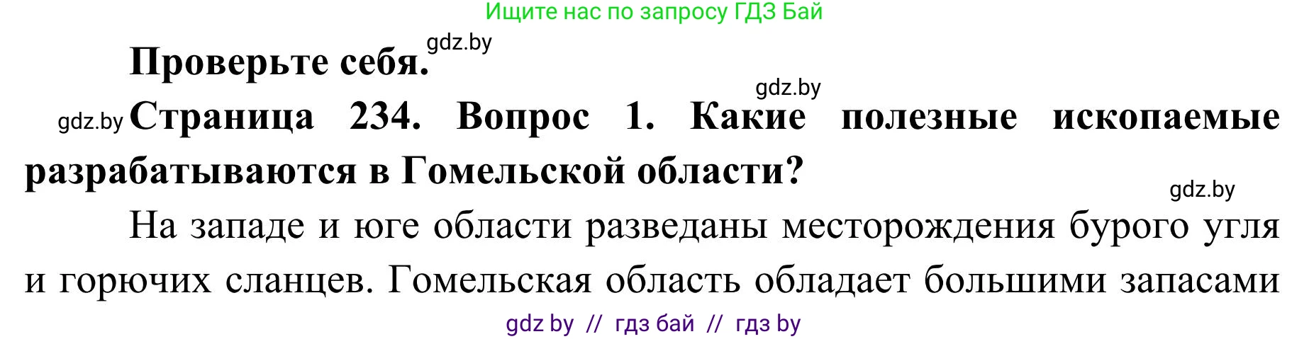 География, 9 класс Учебник, авторы: Брилевский Михаил Николаевич, Климович Алеся Владимировна, издательство Адукацыя i выхаванне, Минск, 2025, страница 234, Решение 2025