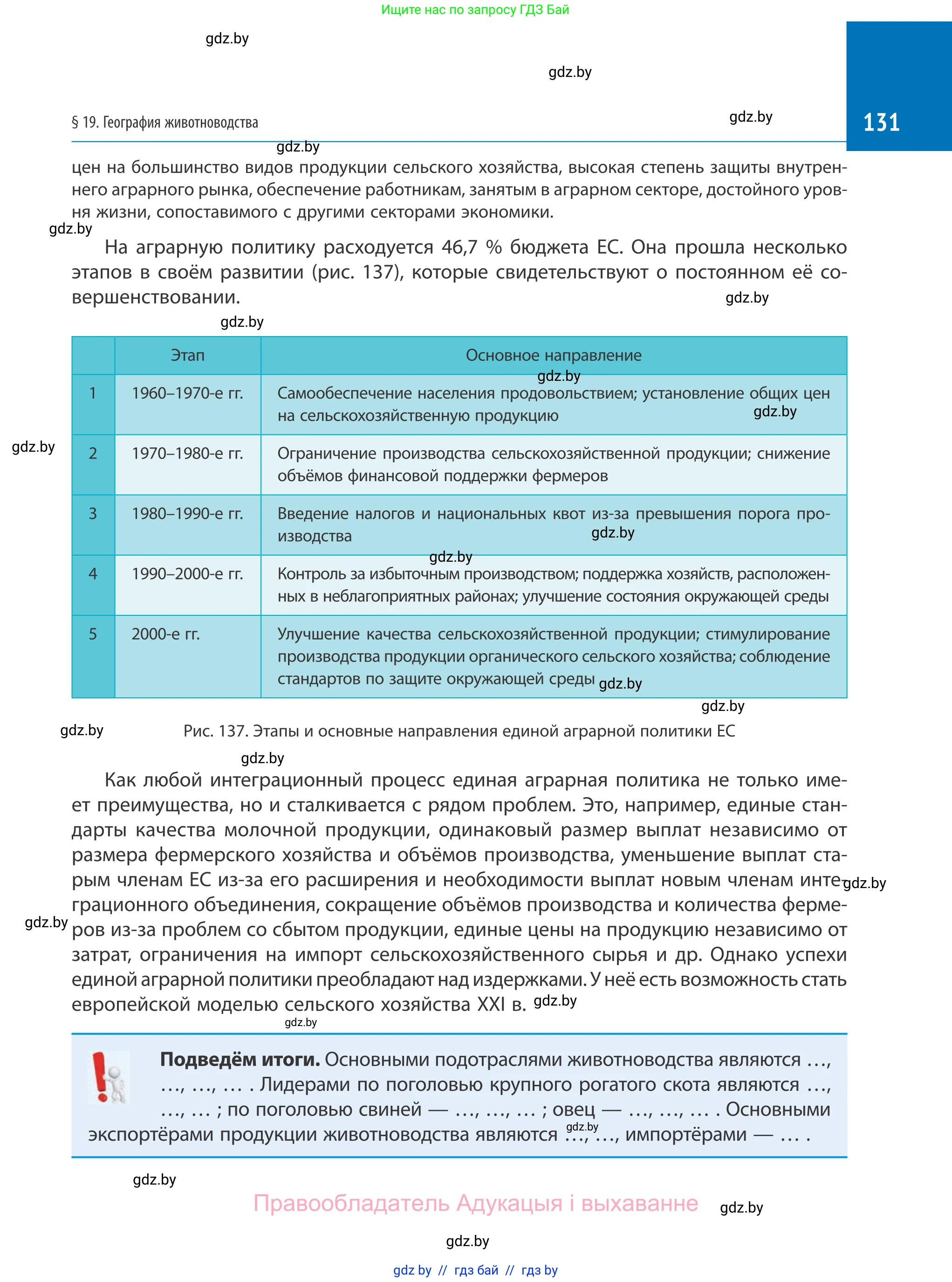 География, 10 класс Учебник, авторы: Антипова Екатерина Анатольевна, Гузова Ольга Николаевна, издательство Адукацыя i выхаванне, Минск, 2019, страница 131