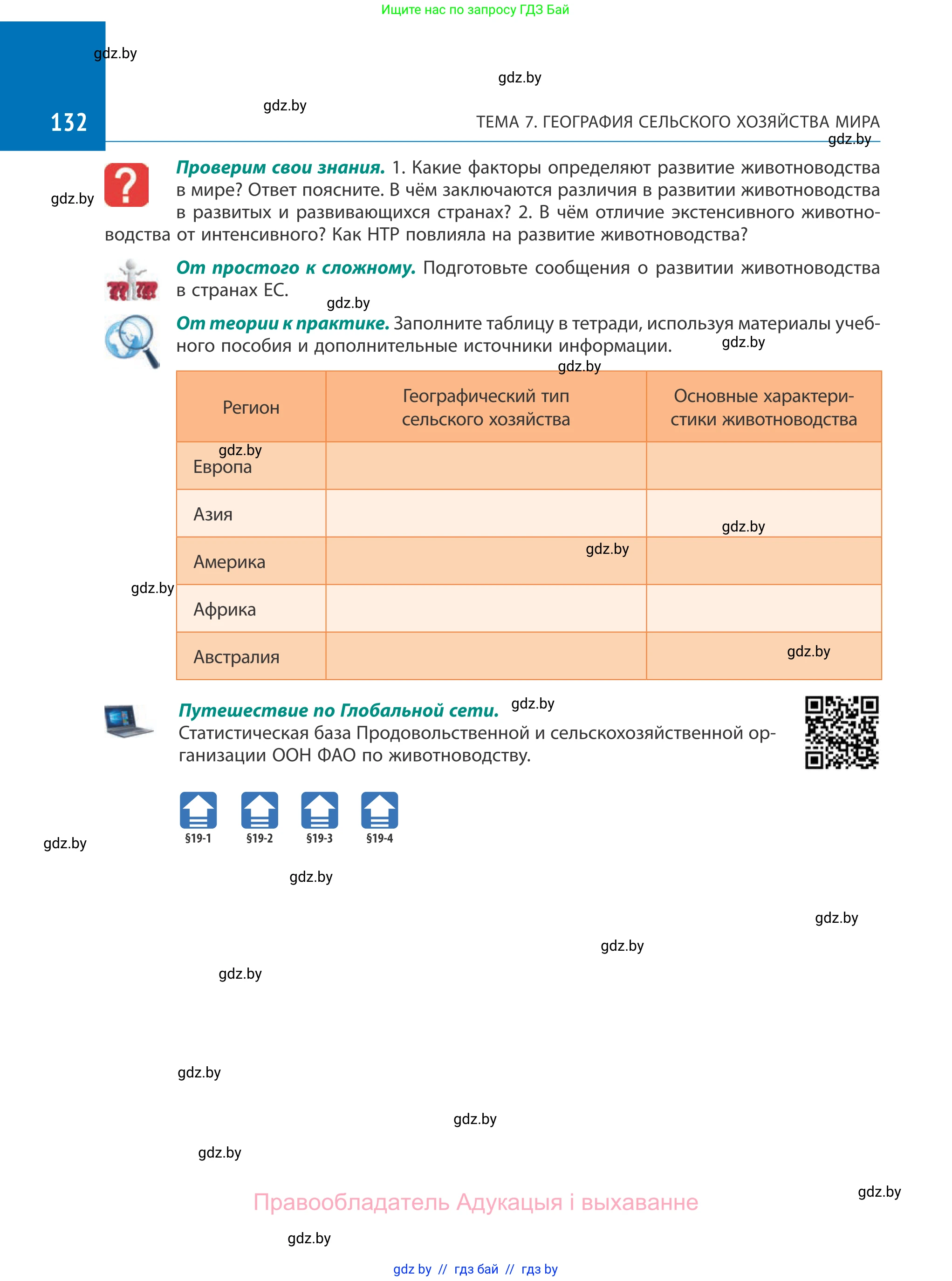 География, 10 класс Учебник, авторы: Антипова Екатерина Анатольевна, Гузова Ольга Николаевна, издательство Адукацыя i выхаванне, Минск, 2019, страница 132