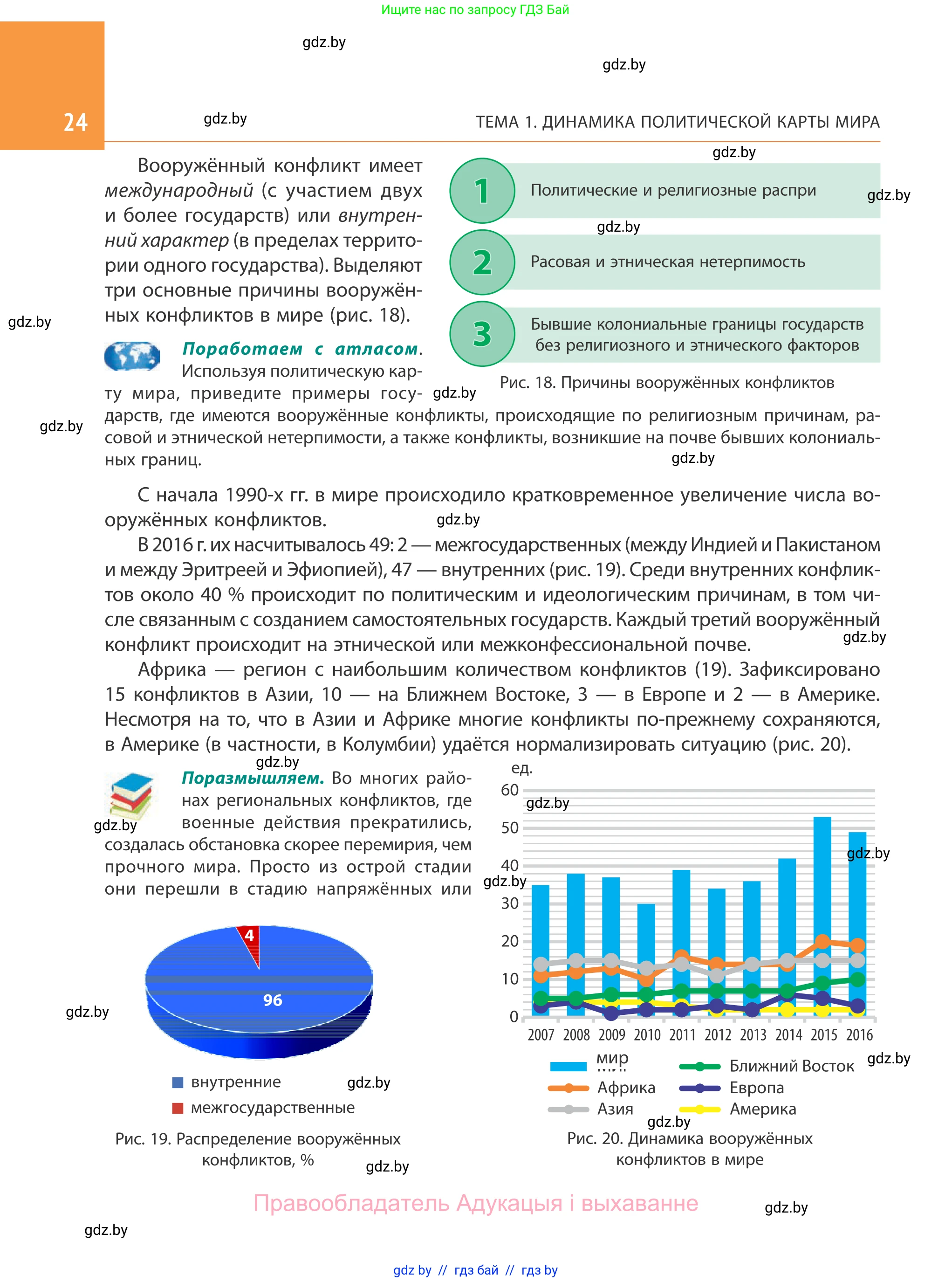 География, 10 класс Учебник, авторы: Антипова Екатерина Анатольевна, Гузова Ольга Николаевна, издательство Адукацыя i выхаванне, Минск, 2019, страница 24