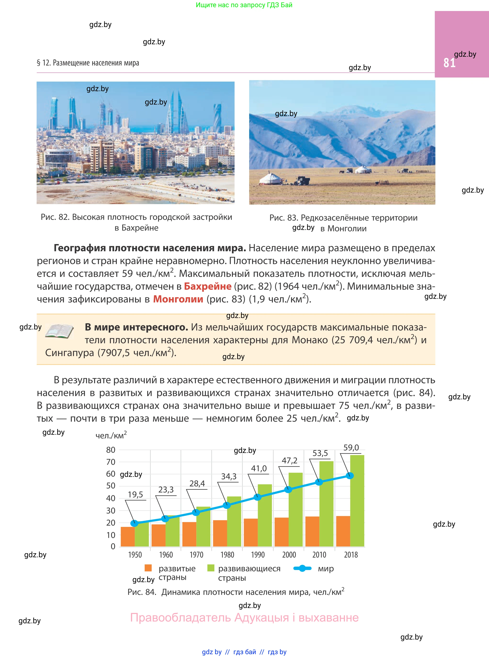 География, 10 класс Учебник, авторы: Антипова Екатерина Анатольевна, Гузова Ольга Николаевна, издательство Адукацыя i выхаванне, Минск, 2019, страница 81