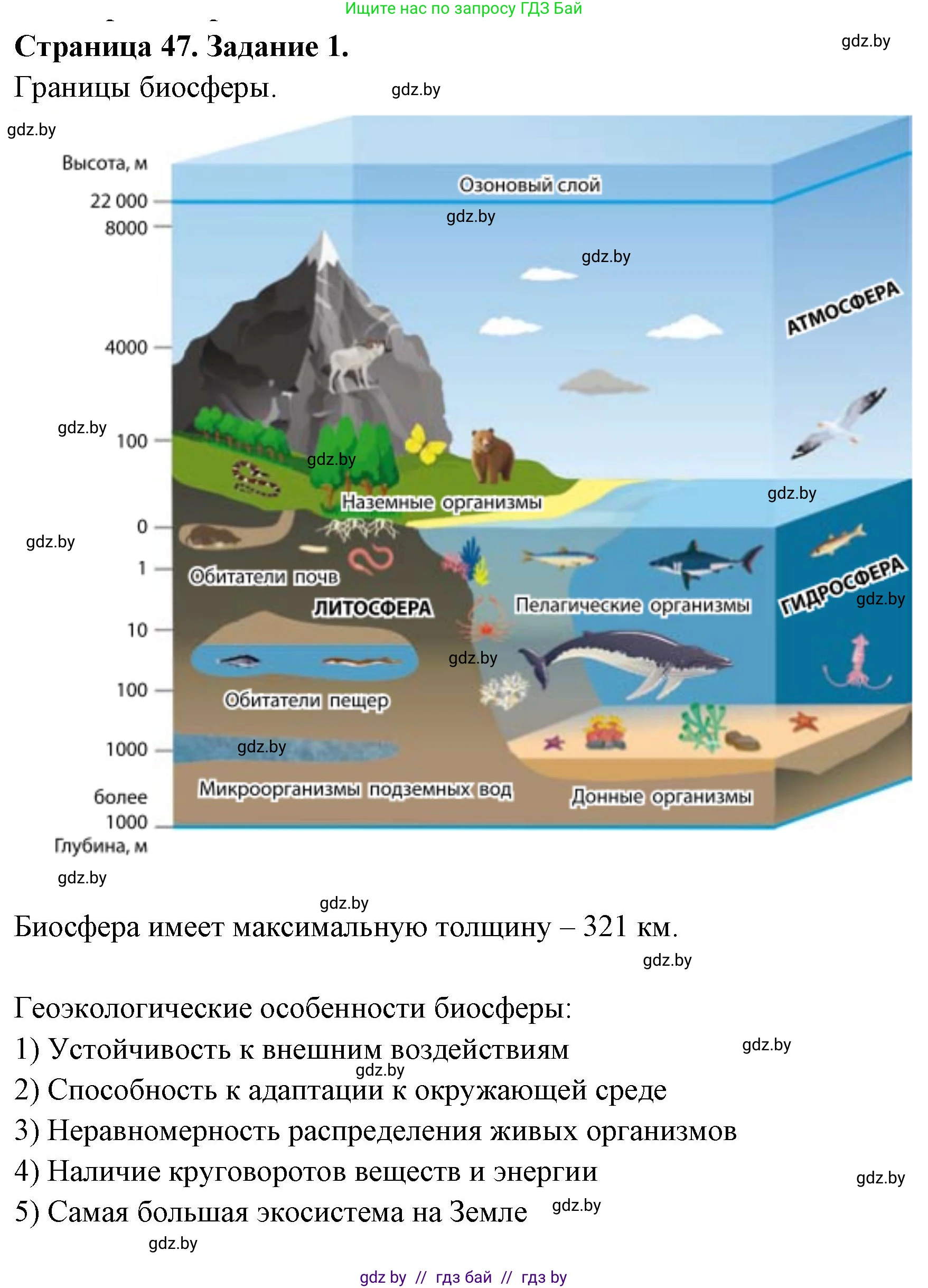 География, 11 класс рабочая тетрадь, авторы: Кольмакова Елена Генадьевна, Тарасенок Елена Николаевна, Сарычева Ольга Владимировна, издательство Аверсэв, Минск, 2022, голубого цвета, страница 47, номер 1, Решение