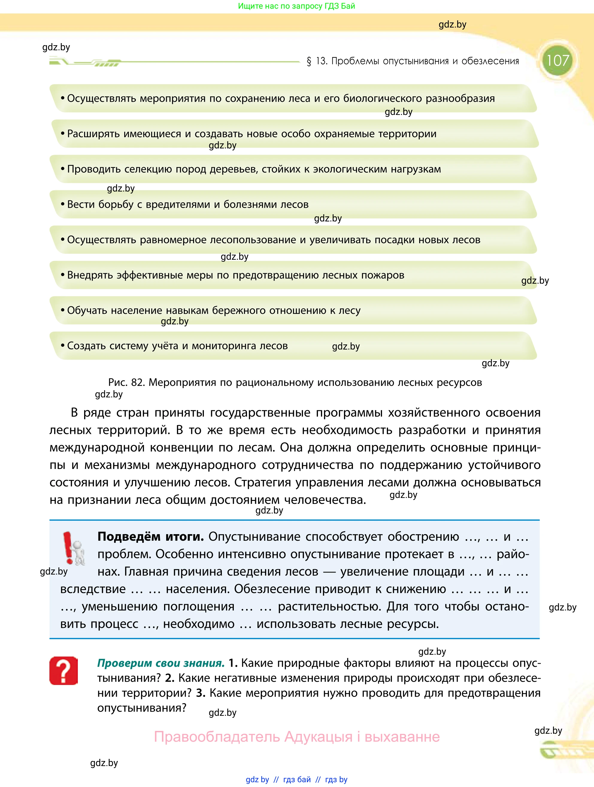 География, 11 класс Учебник, авторы: Витченко Александр Николаевич, Антипова Екатерина Анатольевна, Гузова Ольга Николаевна, издательство Адукацыя i выхаванне, Минск, 2021, страница 107