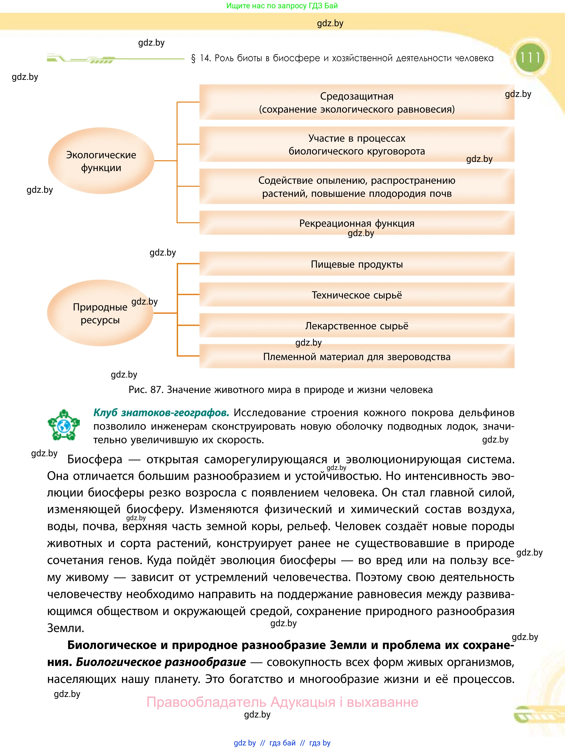 География, 11 класс Учебник, авторы: Витченко Александр Николаевич, Антипова Екатерина Анатольевна, Гузова Ольга Николаевна, издательство Адукацыя i выхаванне, Минск, 2021, страница 111