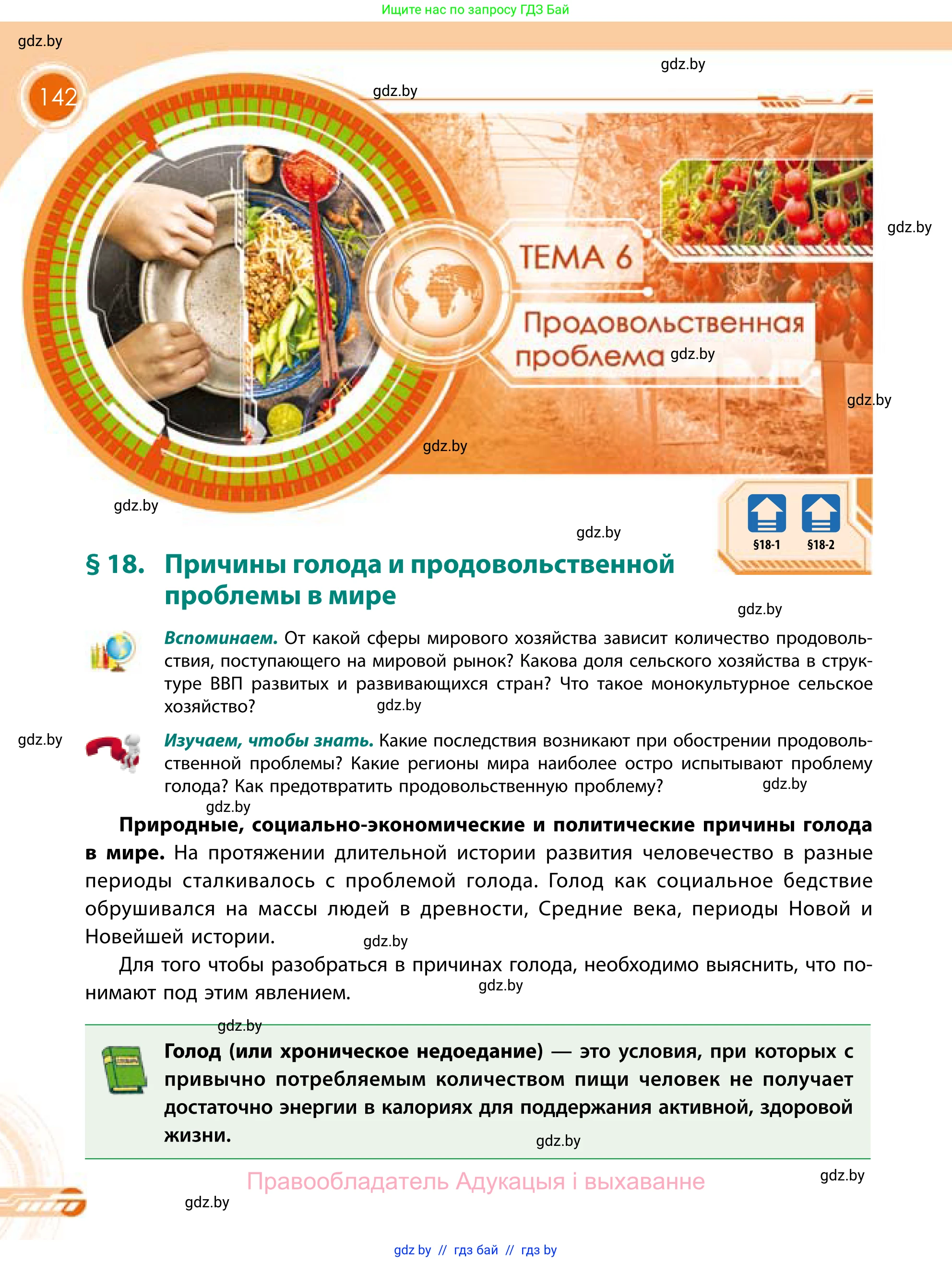 География, 11 класс Учебник, авторы: Витченко Александр Николаевич, Антипова Екатерина Анатольевна, Гузова Ольга Николаевна, издательство Адукацыя i выхаванне, Минск, 2021, страница 142