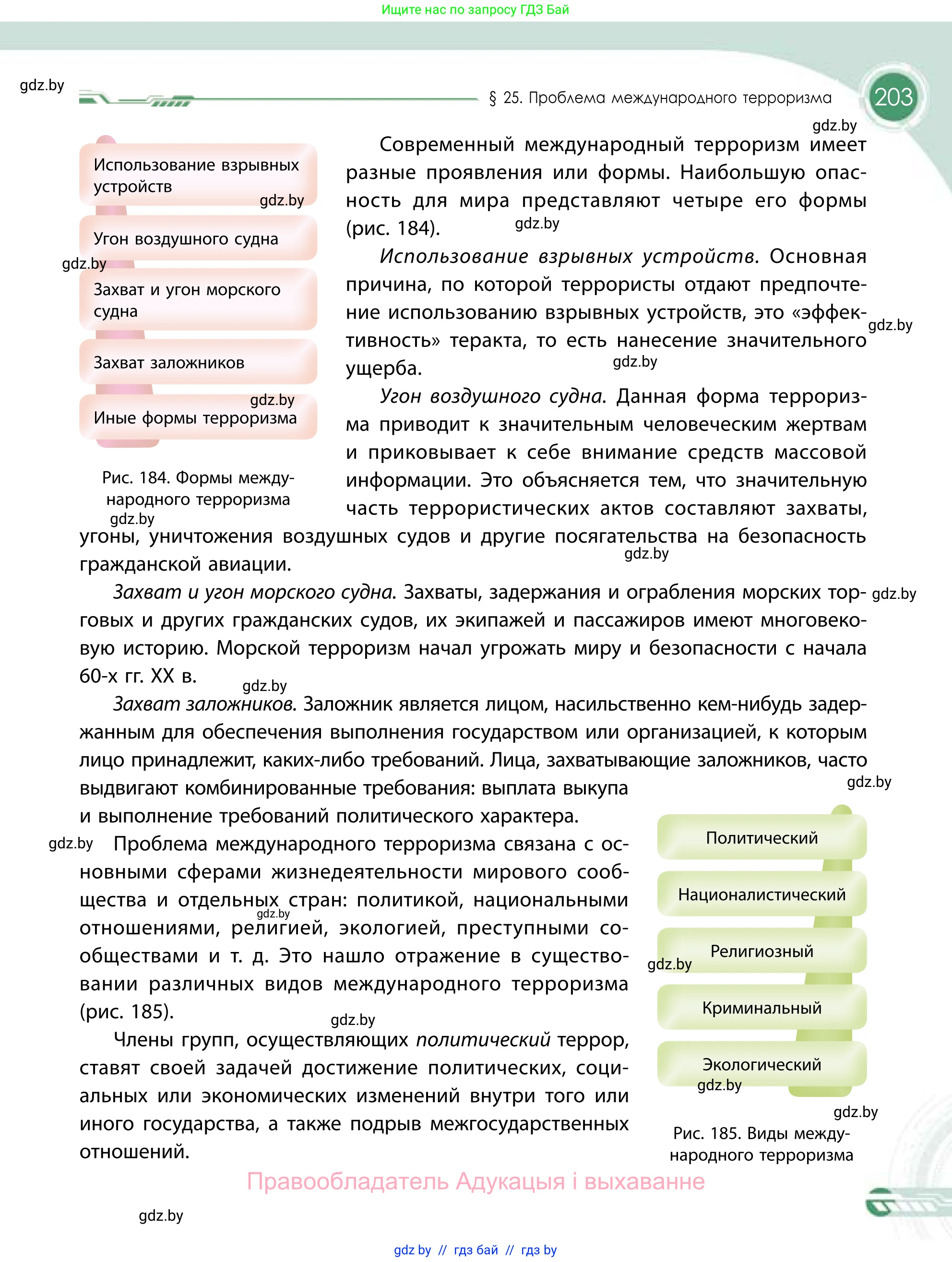 География, 11 класс Учебник, авторы: Витченко Александр Николаевич, Антипова Екатерина Анатольевна, Гузова Ольга Николаевна, издательство Адукацыя i выхаванне, Минск, 2021, страница 203
