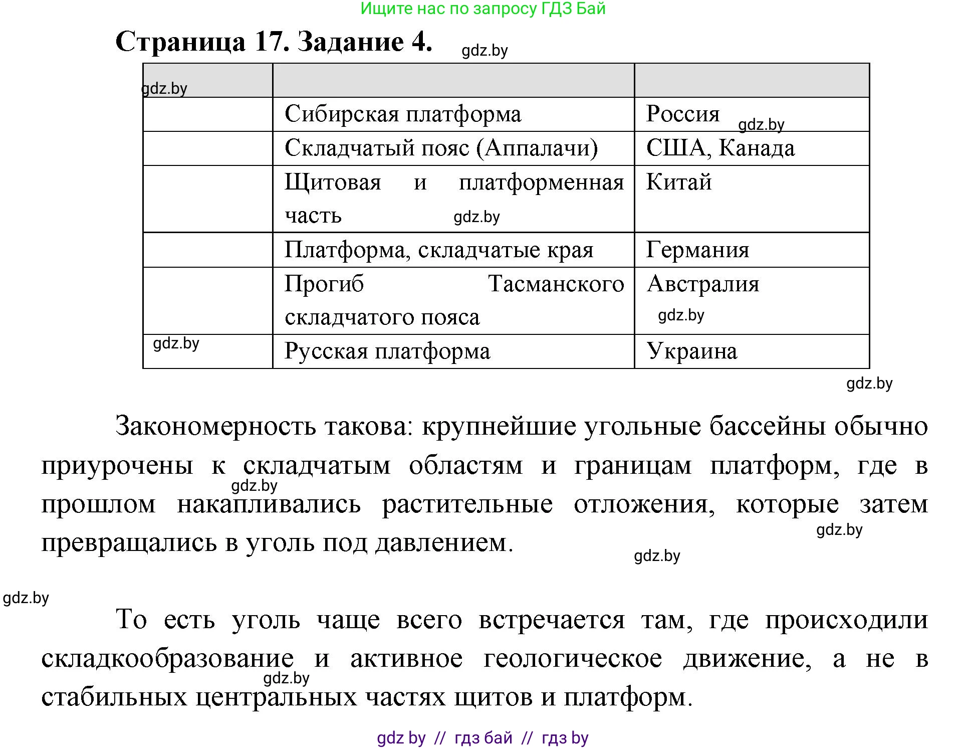 География, 8 класс Тетрадь для практических работ и индивидуальных заданий, авторы: Витченко Александр Николаевич, Антипова Екатерина Анатольевна, Станкевич Наталья Григорьевна, издательство Аверсэв, Минск, 2024, страница 17, номер 4, Решение