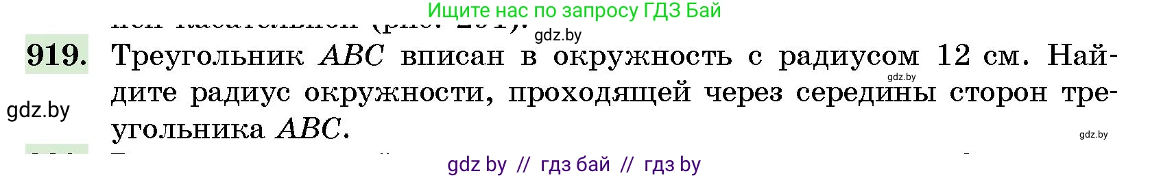 Геометрия, 10 класс Сборник задач, авторы: Латотин Леонид Александрович, Чеботаревский Борис Дмитриевич, издательство Народная асвета, Минск, 2021, страница 129, номер 919, Условие