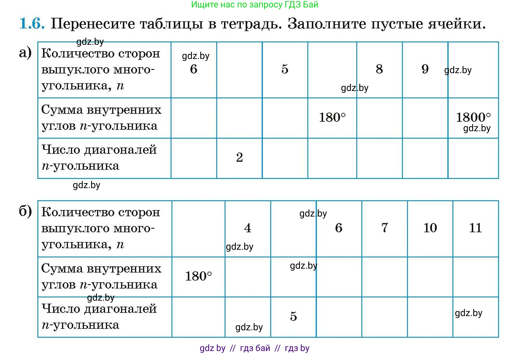 Геометрия, 7-9 класс Сборник задач, авторы: Кононов Сергей Гаврилович, Адамович Тамара Антоновна, Ефимцева Ирина Валерьяновна, Ячейко Таиса Владимировна, издательство Народная асвета, Минск, 2023, страница 56, номер 1.6, Условие