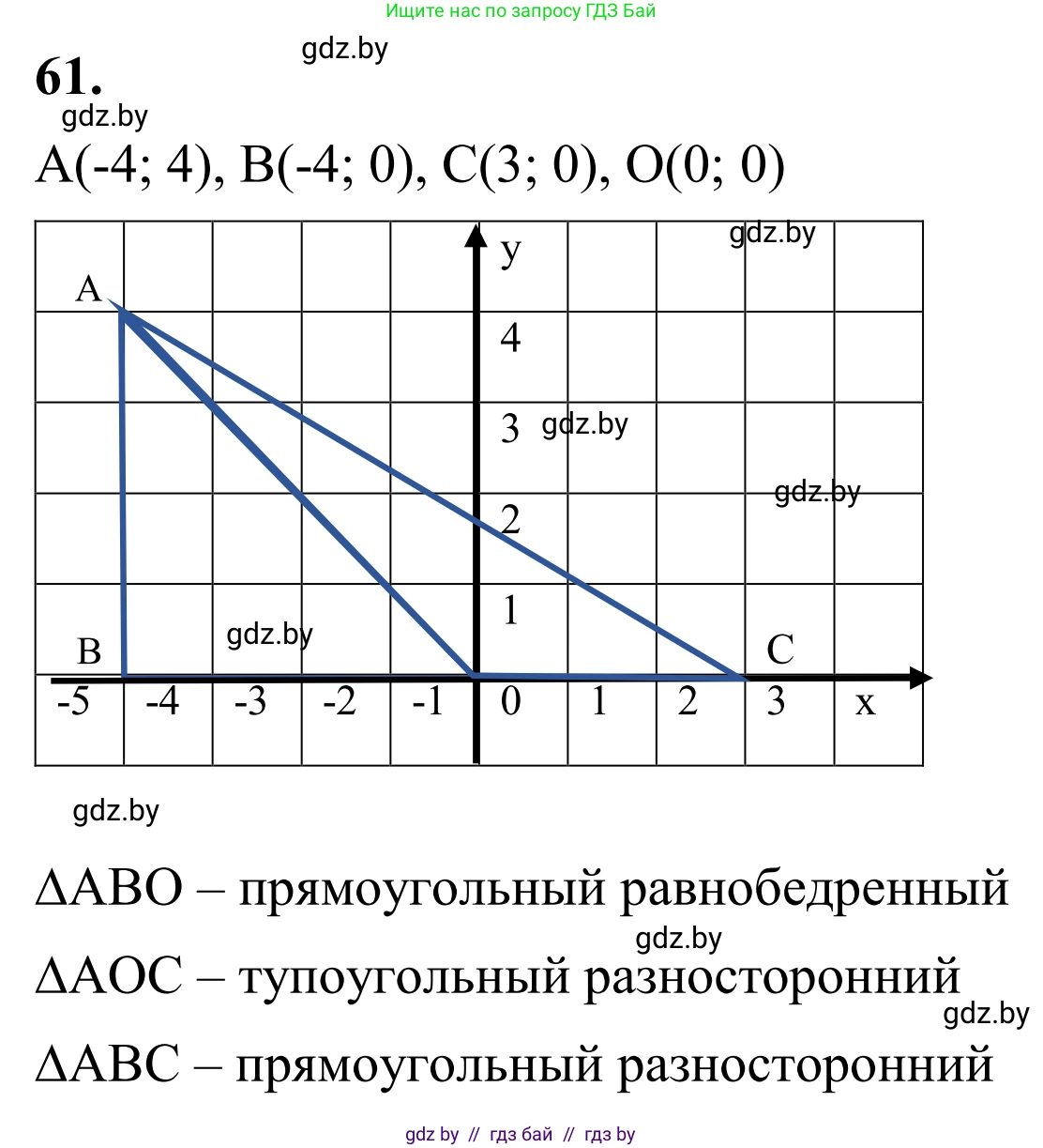 Геометрия, 7 класс Учебник, автор: Казаков Валерий Владимирович, издательство Народная асвета, Минск, 2022, бирюзового цвета, страница 60, номер 61, Решение 1