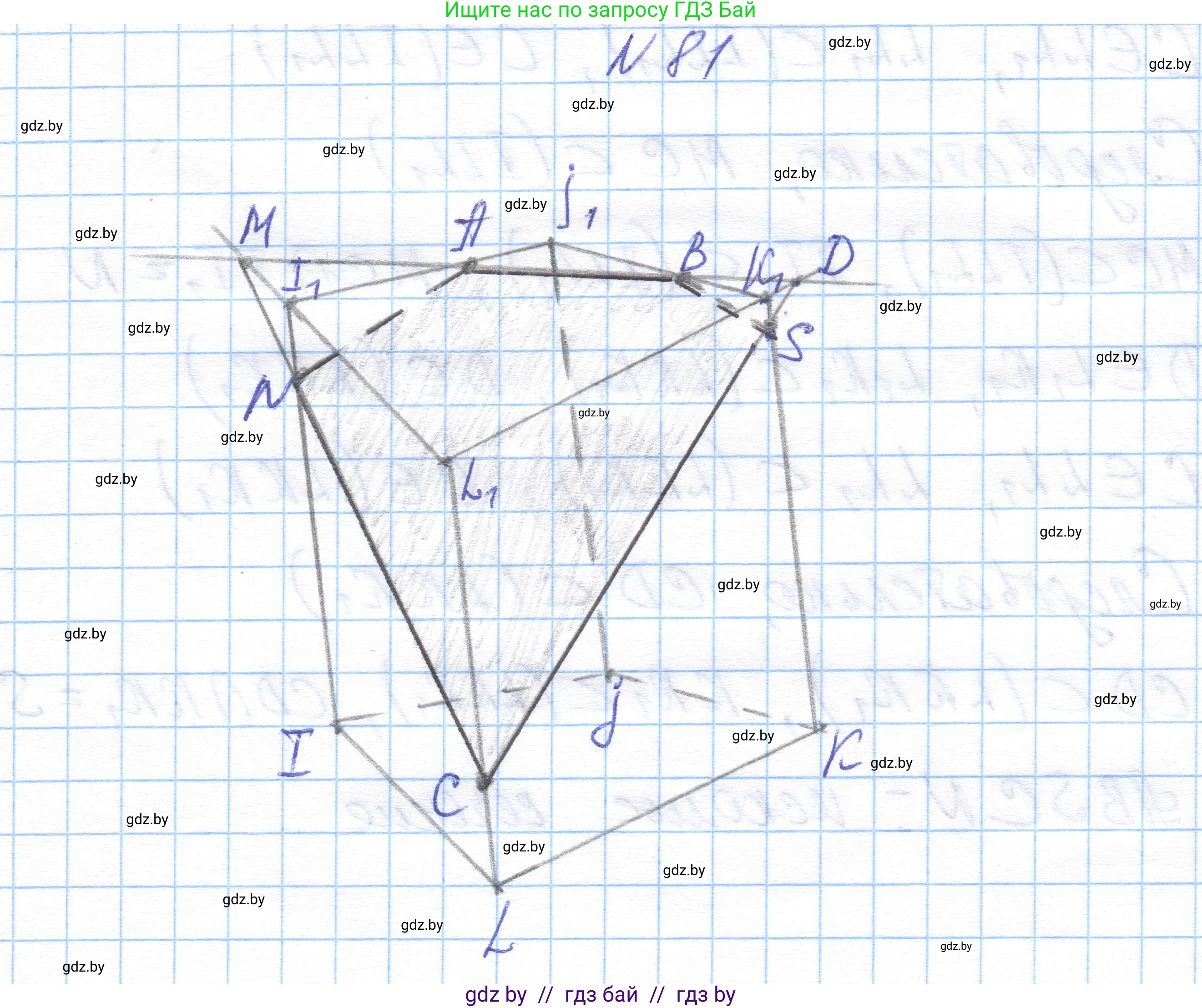Геометрия, 10 класс Учебник, авторы: Латотин Леонид Александрович, Чеботаревский Борис Дмитриевич, Горбунова Ирина Владимировна, издательство Адукацыя i выхаванне, Минск, 2020, белого цвета, страница 45, номер 81, Решение 1