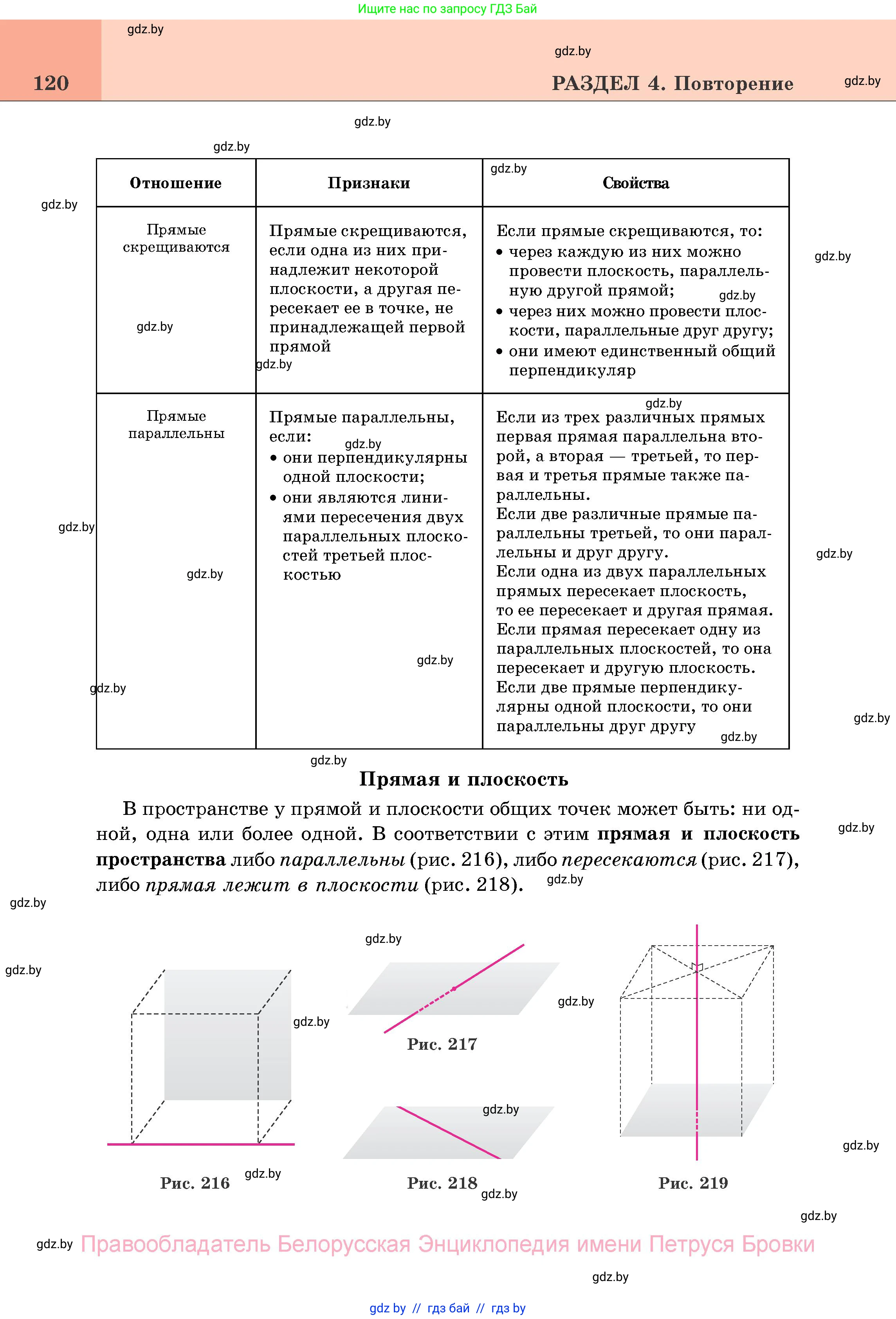 Геометрия, 11 класс Учебник, авторы: Латотин Леонид Александрович, Чеботаревский Борис Дмитриевич, Горбунова Ирина Владимировна, Цыбулько Оксана Евгеньевна, издательство Белорусская Энциклопедия имени Петруся Бровки, Минск, 2020, белого цвета, страница 120