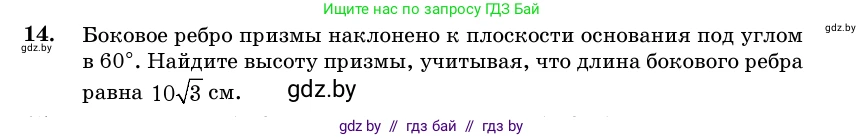 Геометрия, 11 класс Учебник, авторы: Латотин Леонид Александрович, Чеботаревский Борис Дмитриевич, Горбунова Ирина Владимировна, Цыбулько Оксана Евгеньевна, издательство Белорусская Энциклопедия имени Петруся Бровки, Минск, 2020, белого цвета, страница 16, номер 14, Условие