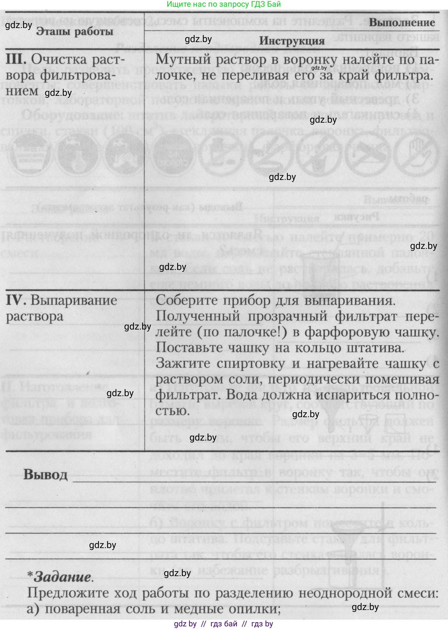 Химия, 7 класс Тетрадь для практических работ, автор: Борушко Ирина Ивановна, издательство Сэр-Вит, Минск, 2022, розового цвета, Часть 1, страница 12, Условие (продолжение 4)
