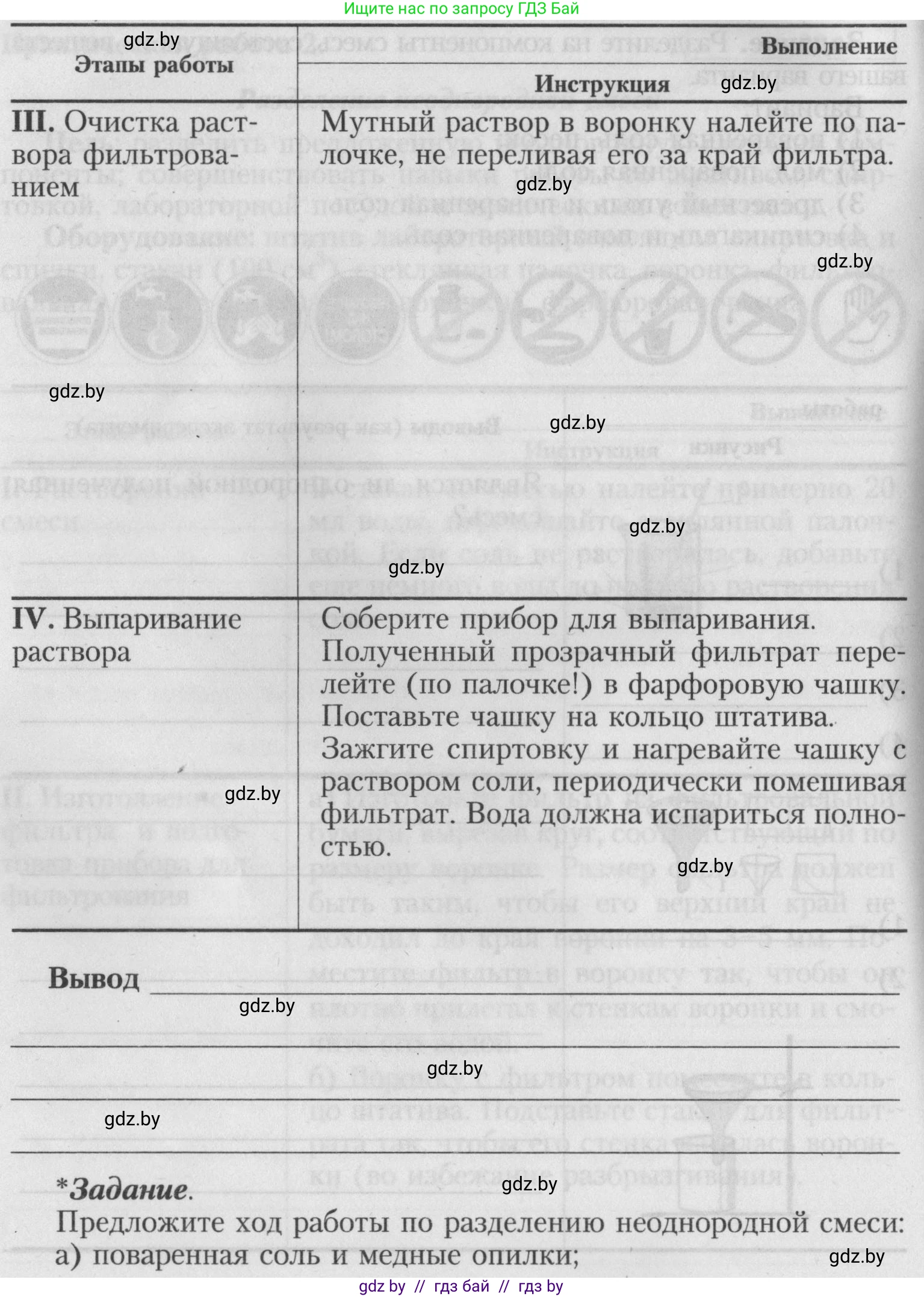 Химия, 7 класс Тетрадь для практических работ, автор: Борушко Ирина Ивановна, издательство Сэр-Вит, Минск, 2022, розового цвета, Часть 1, страница 12, Условие (продолжение 4)