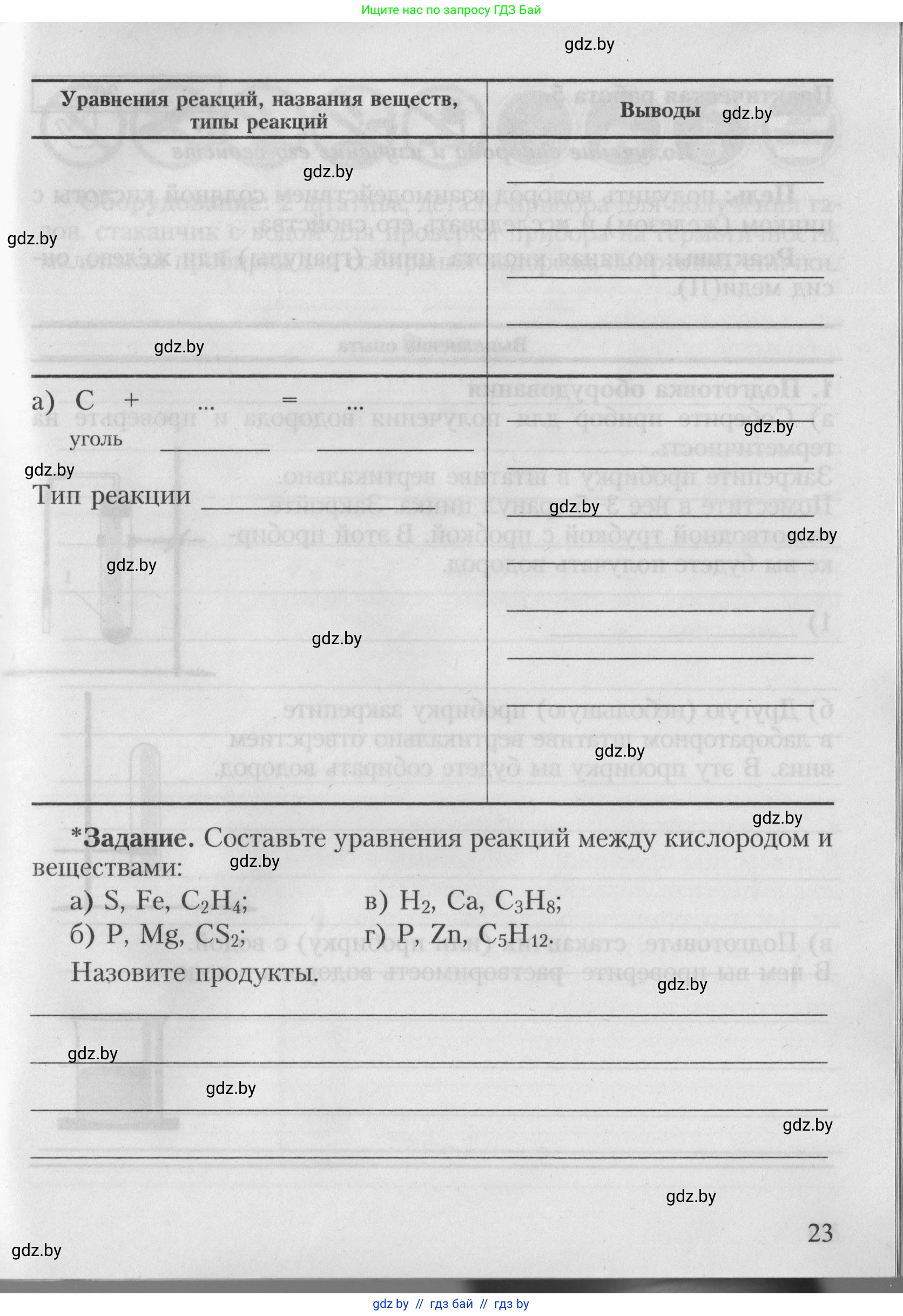 Химия, 7 класс Тетрадь для практических работ, автор: Борушко Ирина Ивановна, издательство Сэр-Вит, Минск, 2022, розового цвета, страница 23