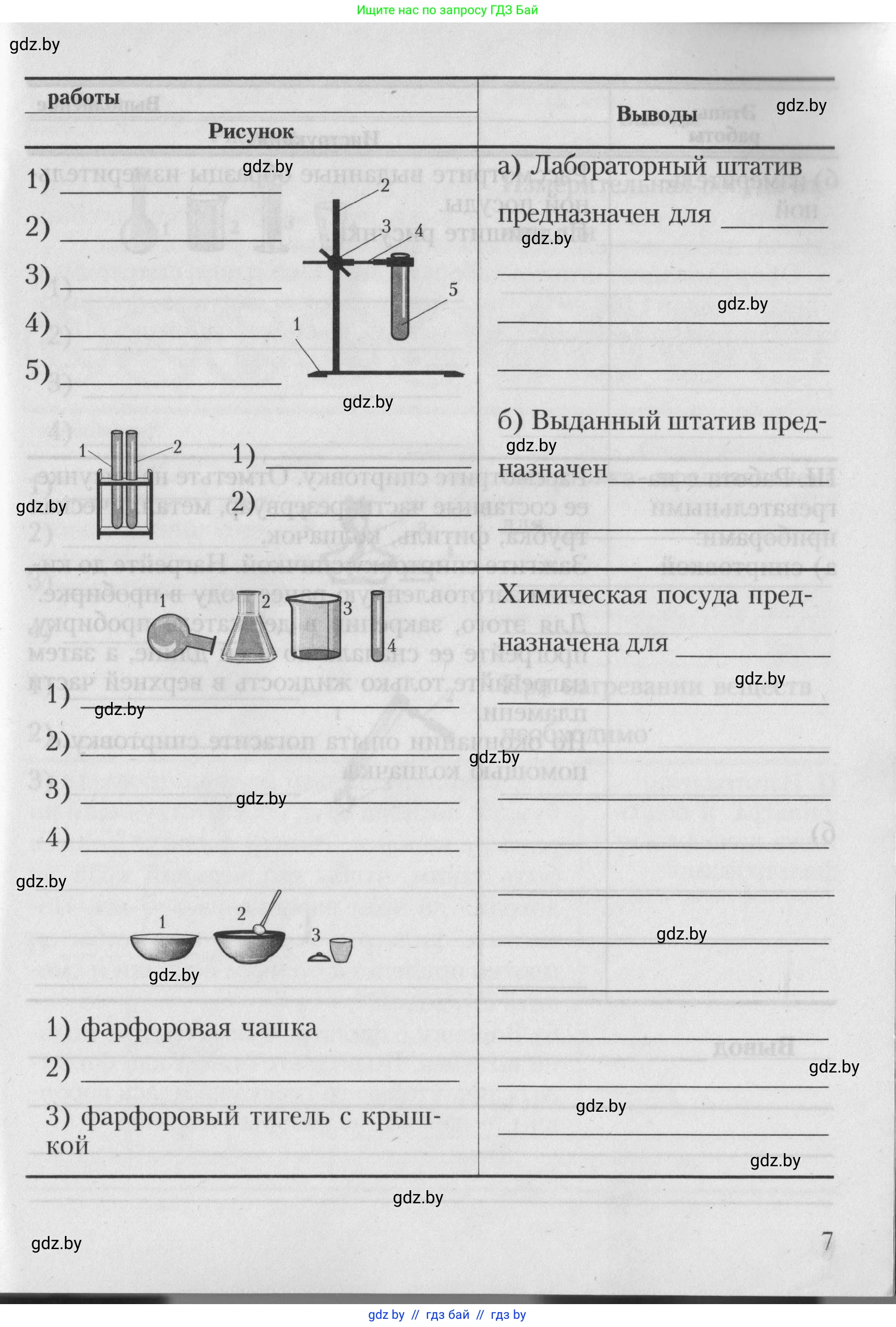Химия, 7 класс Тетрадь для практических работ, автор: Борушко Ирина Ивановна, издательство Сэр-Вит, Минск, 2022, розового цвета, Часть 2, страница 7