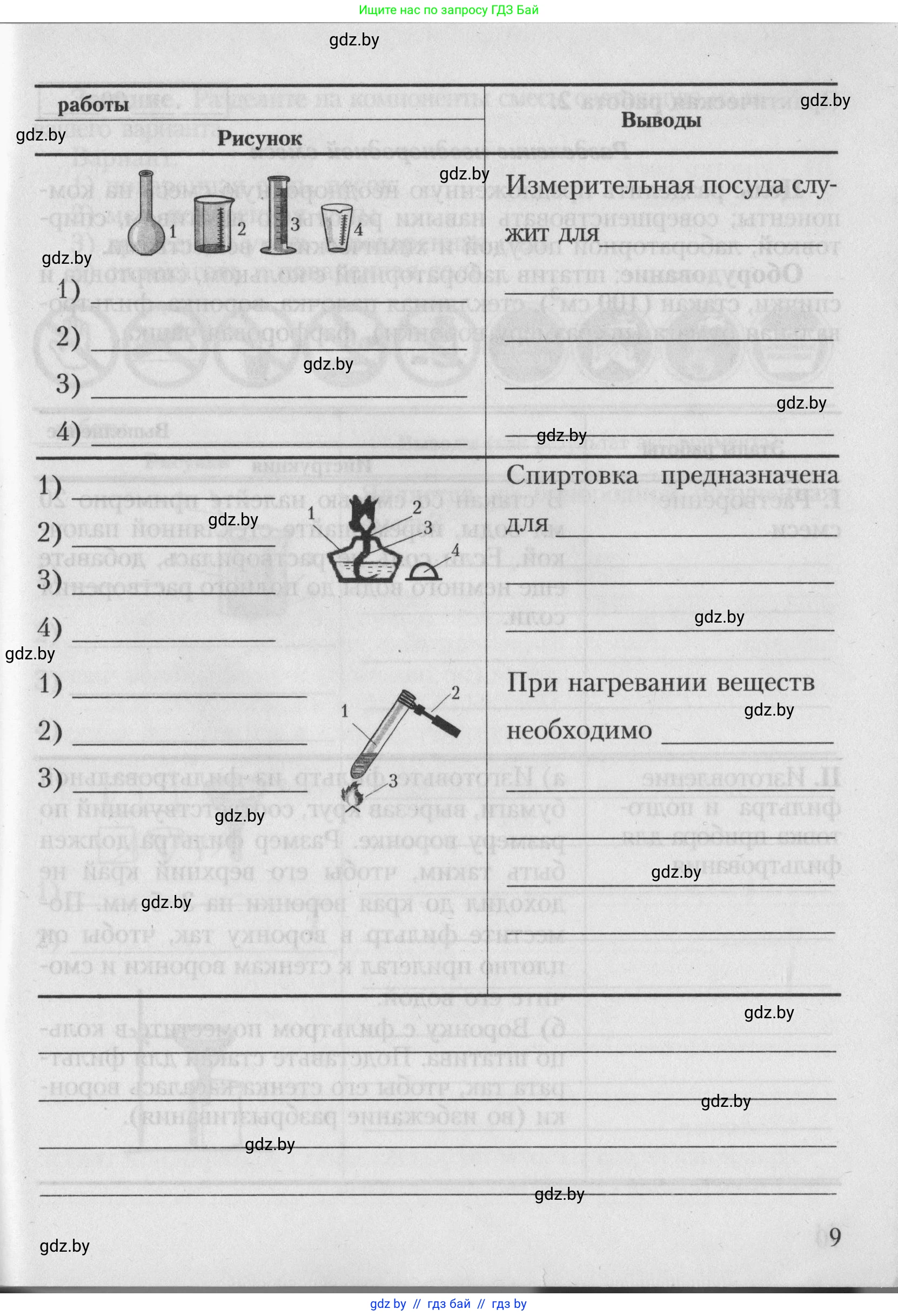 Химия, 7 класс Тетрадь для практических работ, автор: Борушко Ирина Ивановна, издательство Сэр-Вит, Минск, 2022, розового цвета, страница 9