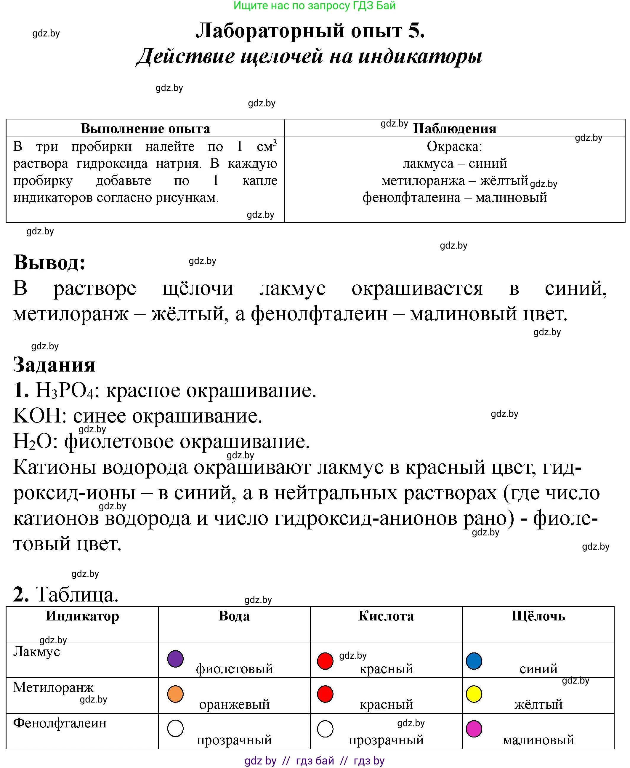 Химия, 7 класс Тетрадь для практических работ, автор: Борушко Ирина Ивановна, издательство Сэр-Вит, Минск, 2022, розового цвета, Часть 2, страница 10, Решение