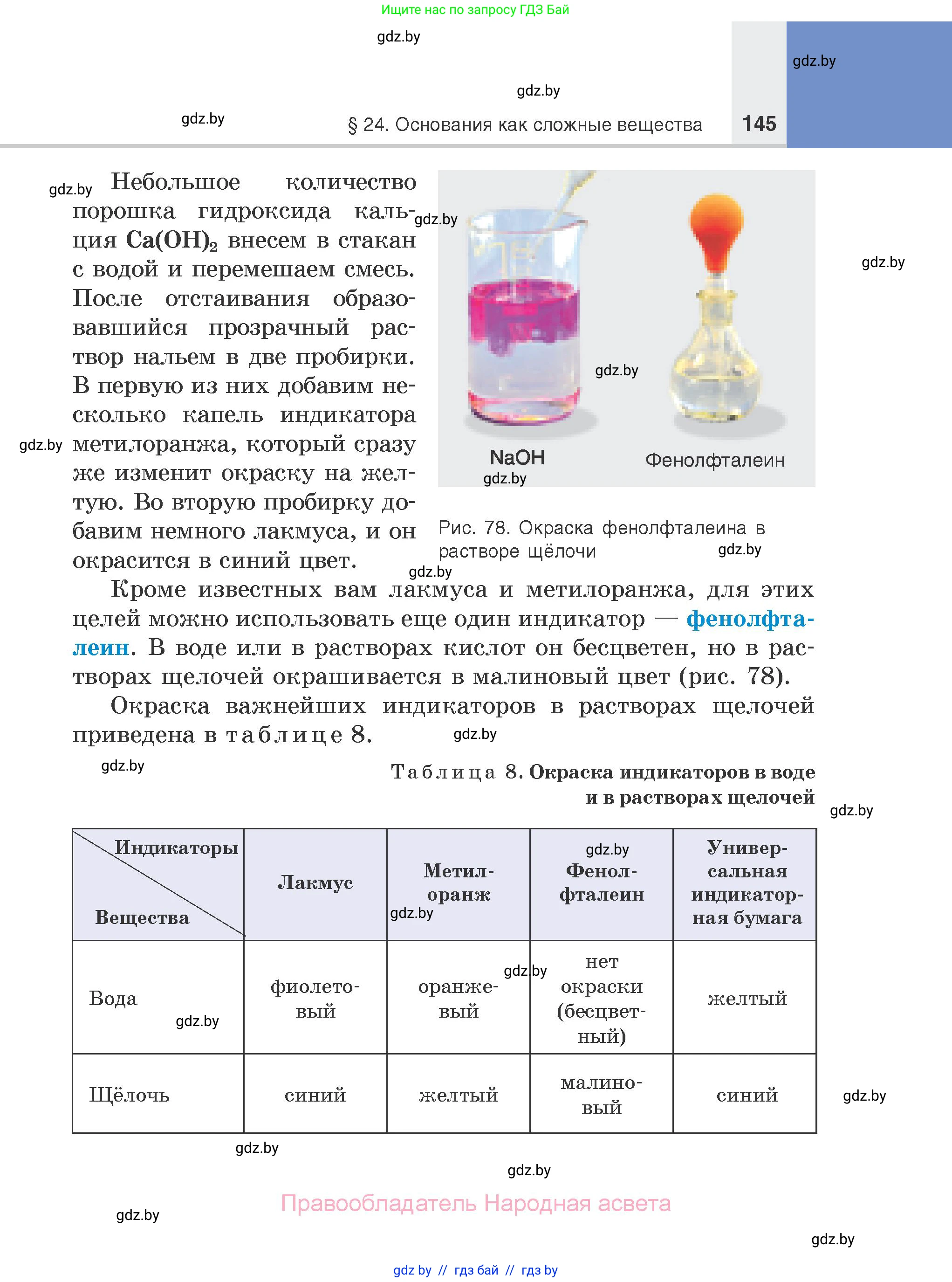 Химия, 7 класс Учебник, авторы: Шиманович Игорь Евгеньевич, Красицкий Василий Анатольевич, Сечко Ольга Ивановна, Хвалюк Виктор Николаевич, издательство Народная асвета, Минск, 2023, зелёного цвета, страница 145
