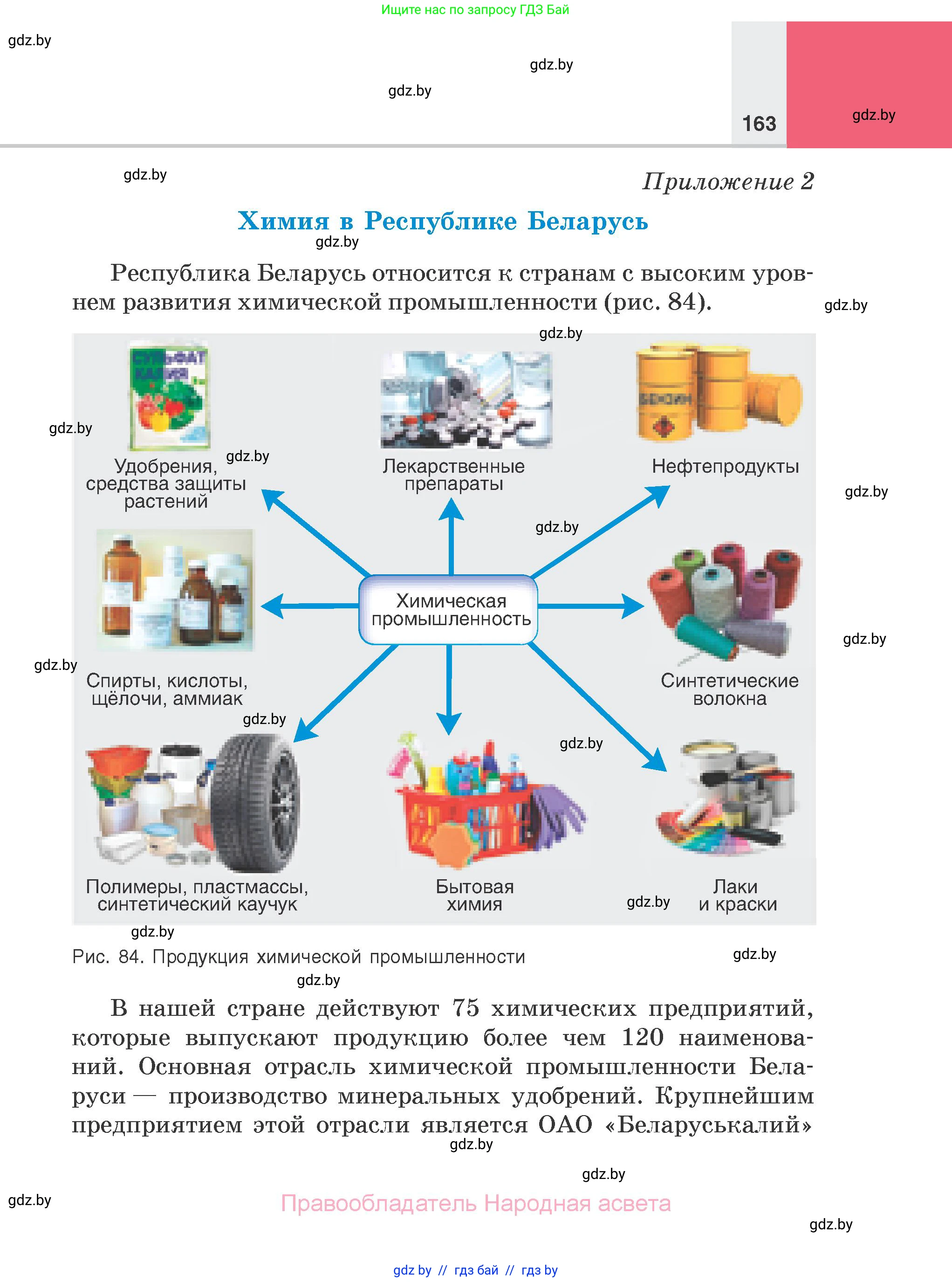 Химия, 7 класс Учебник, авторы: Шиманович Игорь Евгеньевич, Красицкий Василий Анатольевич, Сечко Ольга Ивановна, Хвалюк Виктор Николаевич, издательство Народная асвета, Минск, 2023, зелёного цвета, страница 163