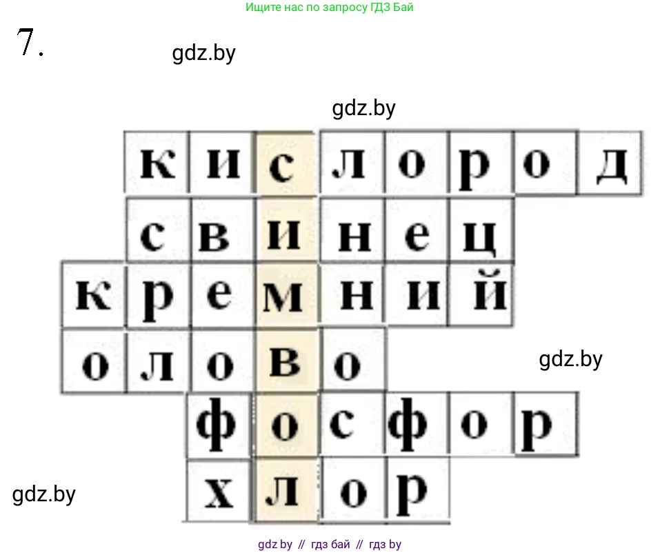 Химия, 7 класс Учебник, авторы: Шиманович Игорь Евгеньевич, Красицкий Василий Анатольевич, Сечко Ольга Ивановна, Хвалюк Виктор Николаевич, издательство Народная асвета, Минск, 2023, зелёного цвета, страница 34, номер 7, Решение