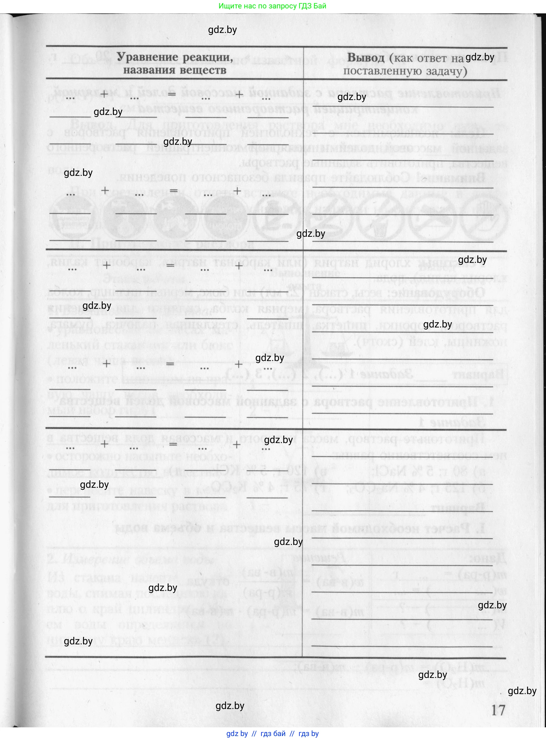 Химия, 8 класс Тетрадь для практических работ, автор: Борушко Ирина Ивановна, издательство Сэр-Вит, Минск, 2022, розового цвета, Часть 2, страница 17