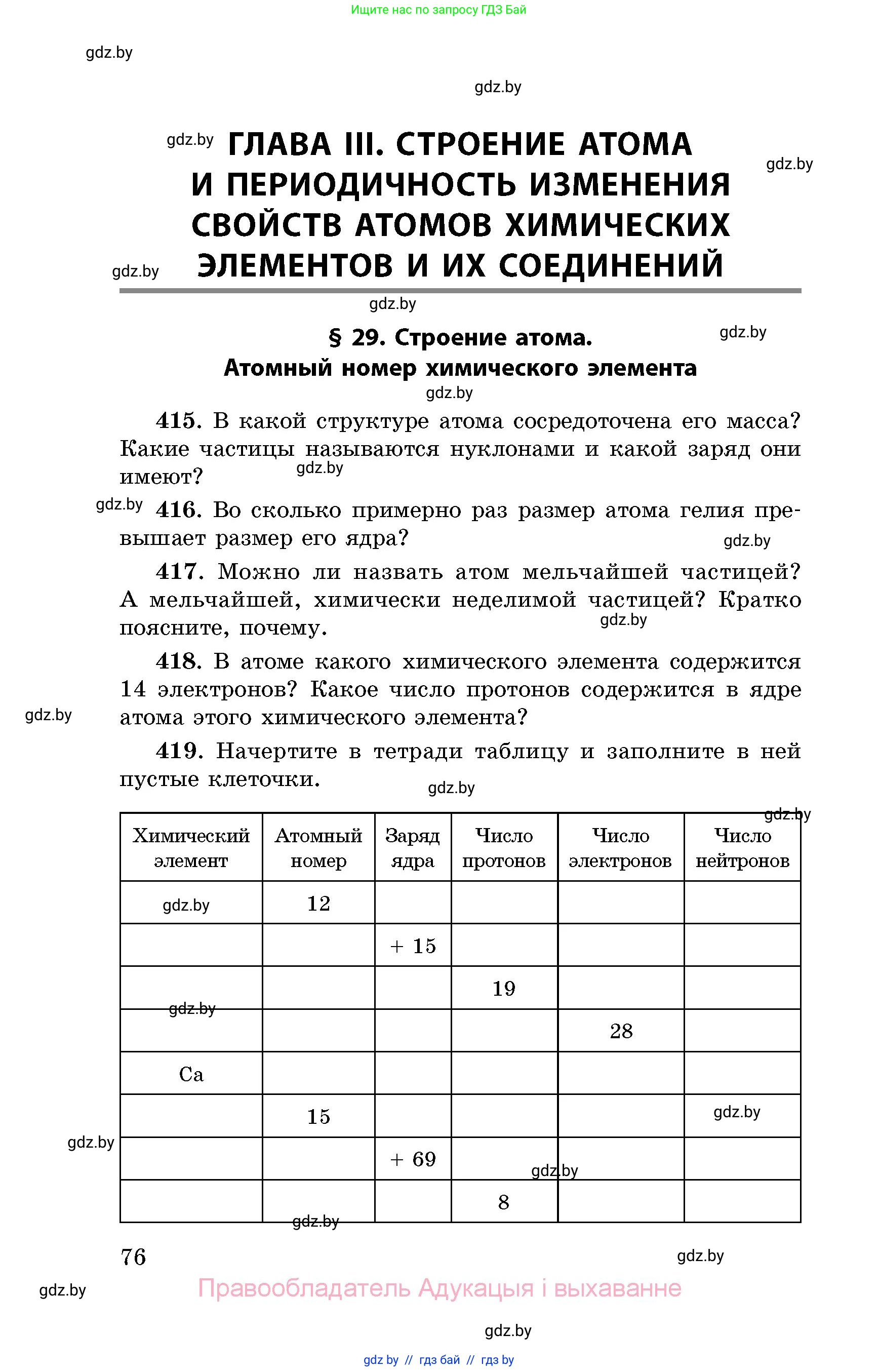 Химия, 8 класс Сборник задач, авторы: Хвалюк Виктор Николаевич, Резяпкин Виктор Ильич, издательство Адукацыя i выхаванне, Минск, 2019, голубого цвета, страница 76