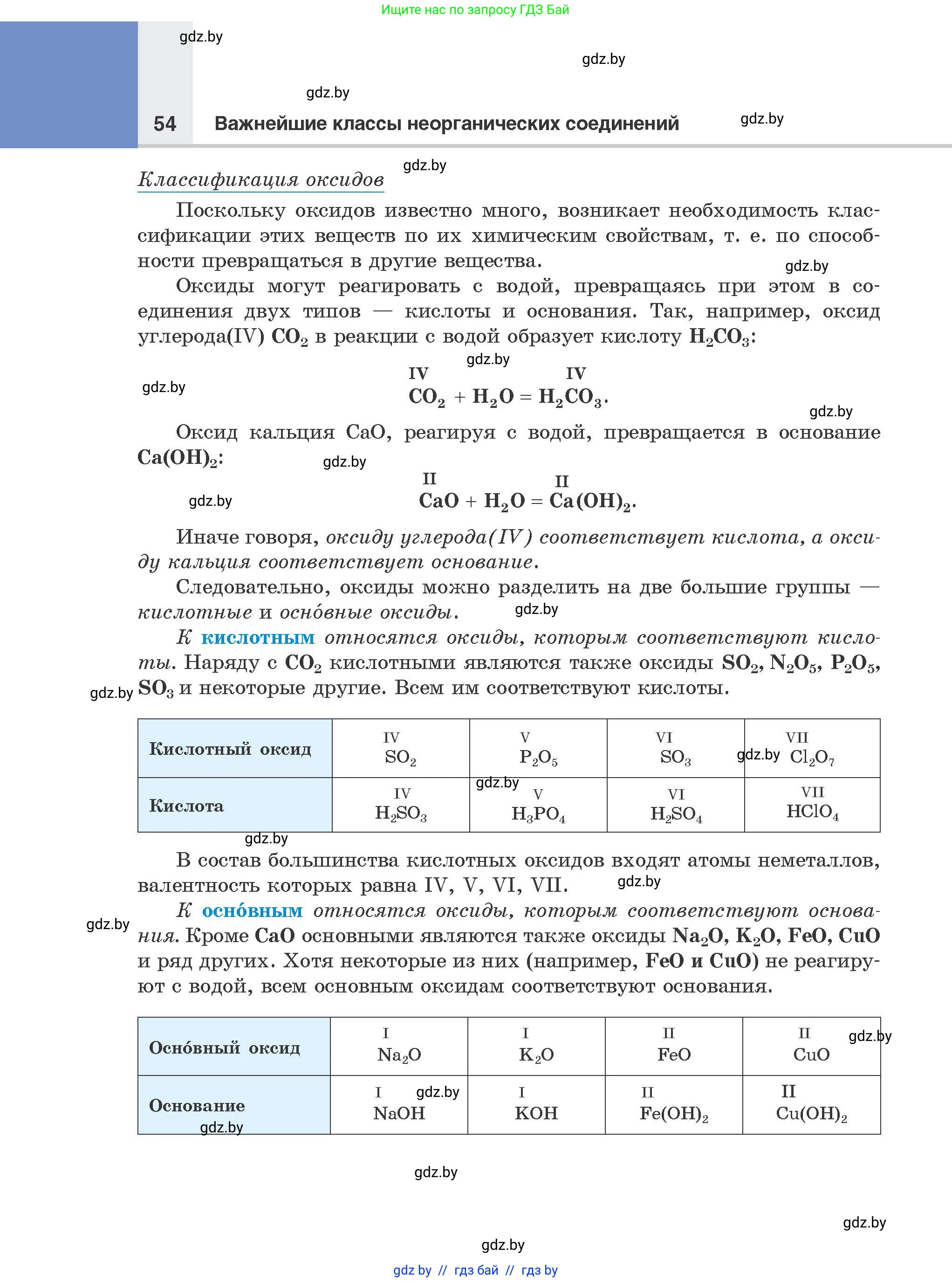 Химия, 8 класс Учебник, авторы: Шиманович Игорь Евгеньевич, Красицкий Василий Анатольевич, Сечко Ольга Ивановна, Хвалюк Виктор Николаевич, издательство Адукацыя i выхаванне, Минск, 2024, страница 54