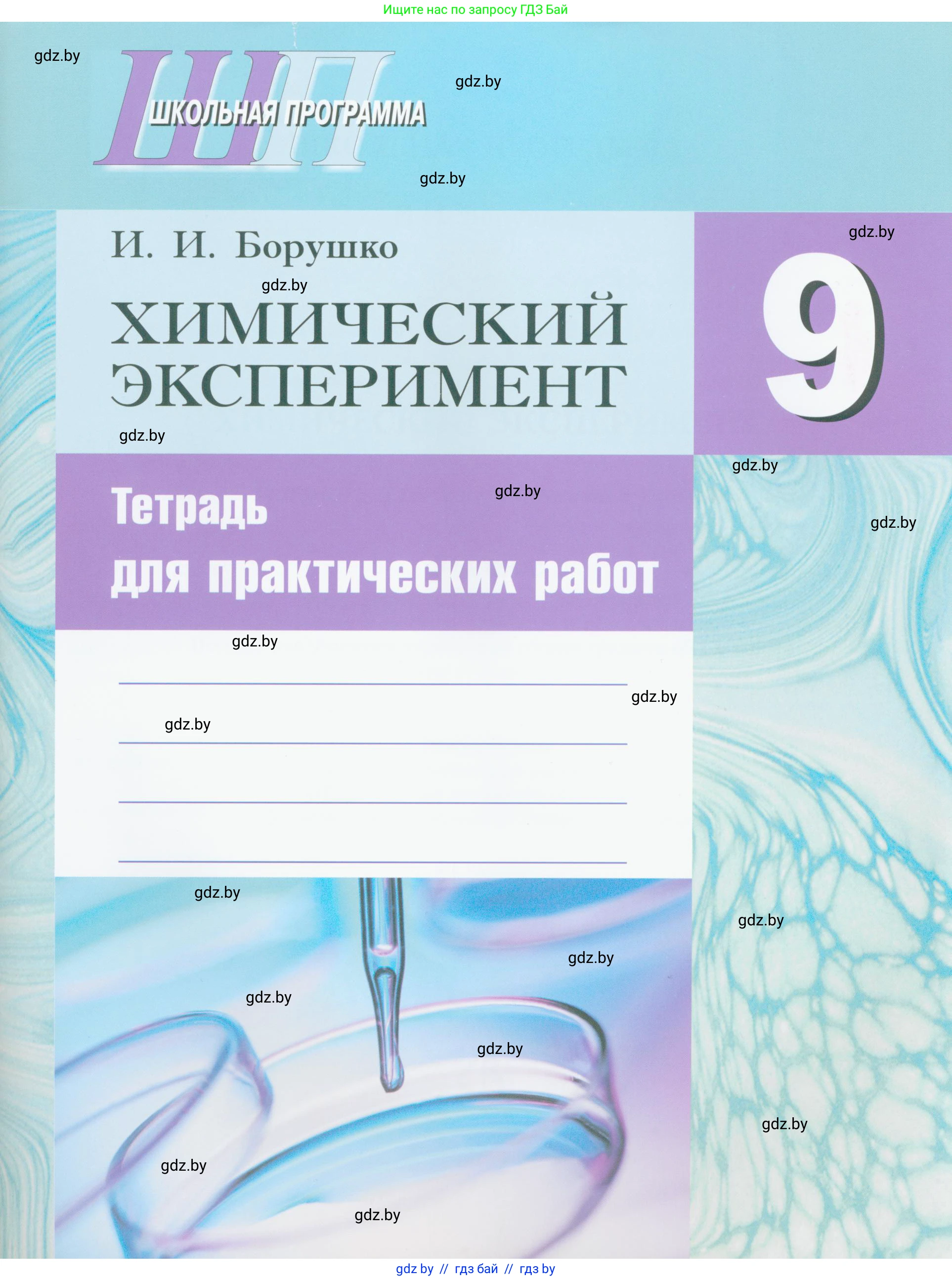 Химия, 9 класс Тетрадь для практических работ, автор: Борушко Ирина Ивановна, издательство Сэр-Вит, Минск, 2022, бирюзового цвета, 