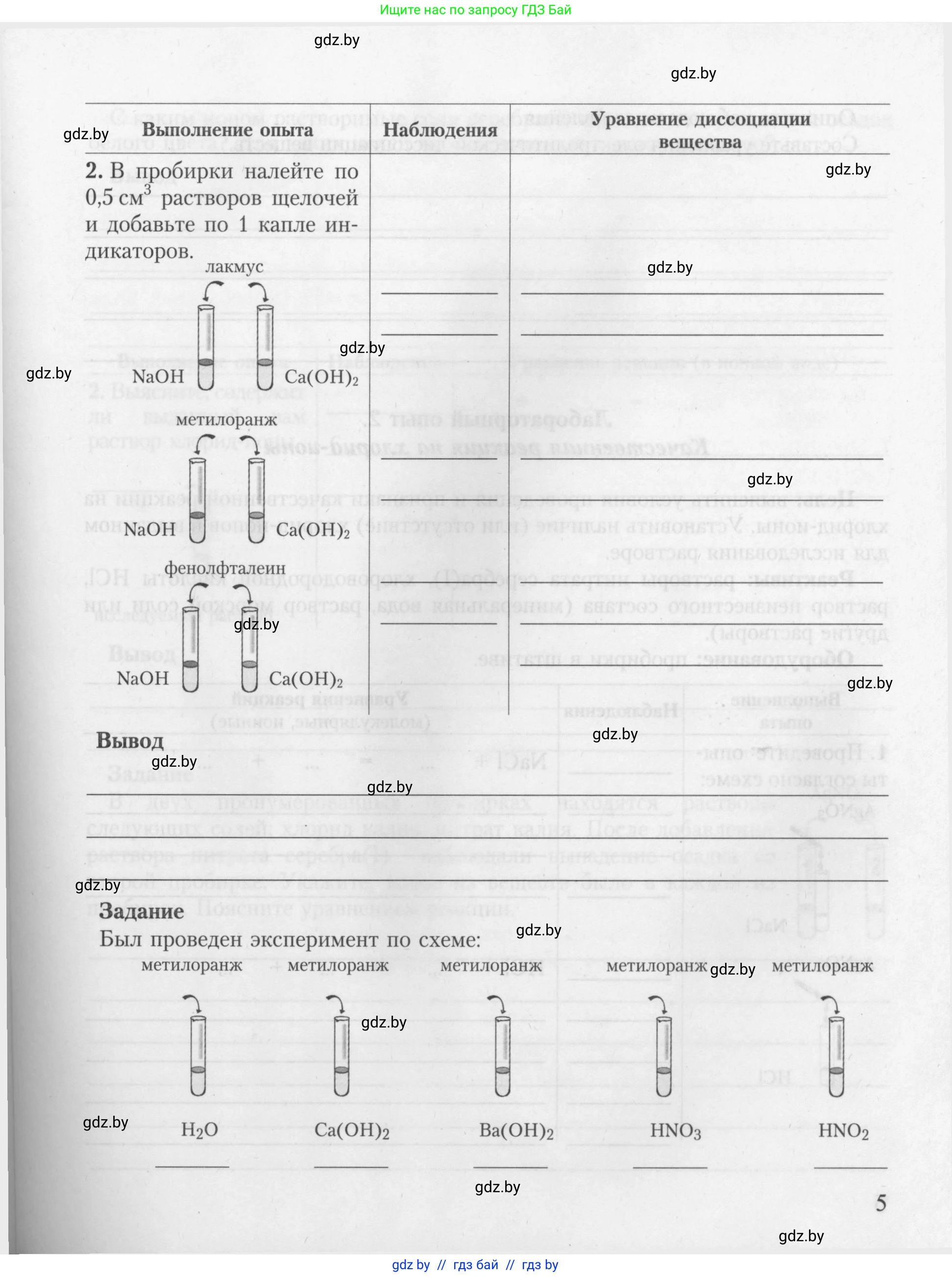 Химия, 9 класс Тетрадь для практических работ, автор: Борушко Ирина Ивановна, издательство Сэр-Вит, Минск, 2022, бирюзового цвета, страница 5