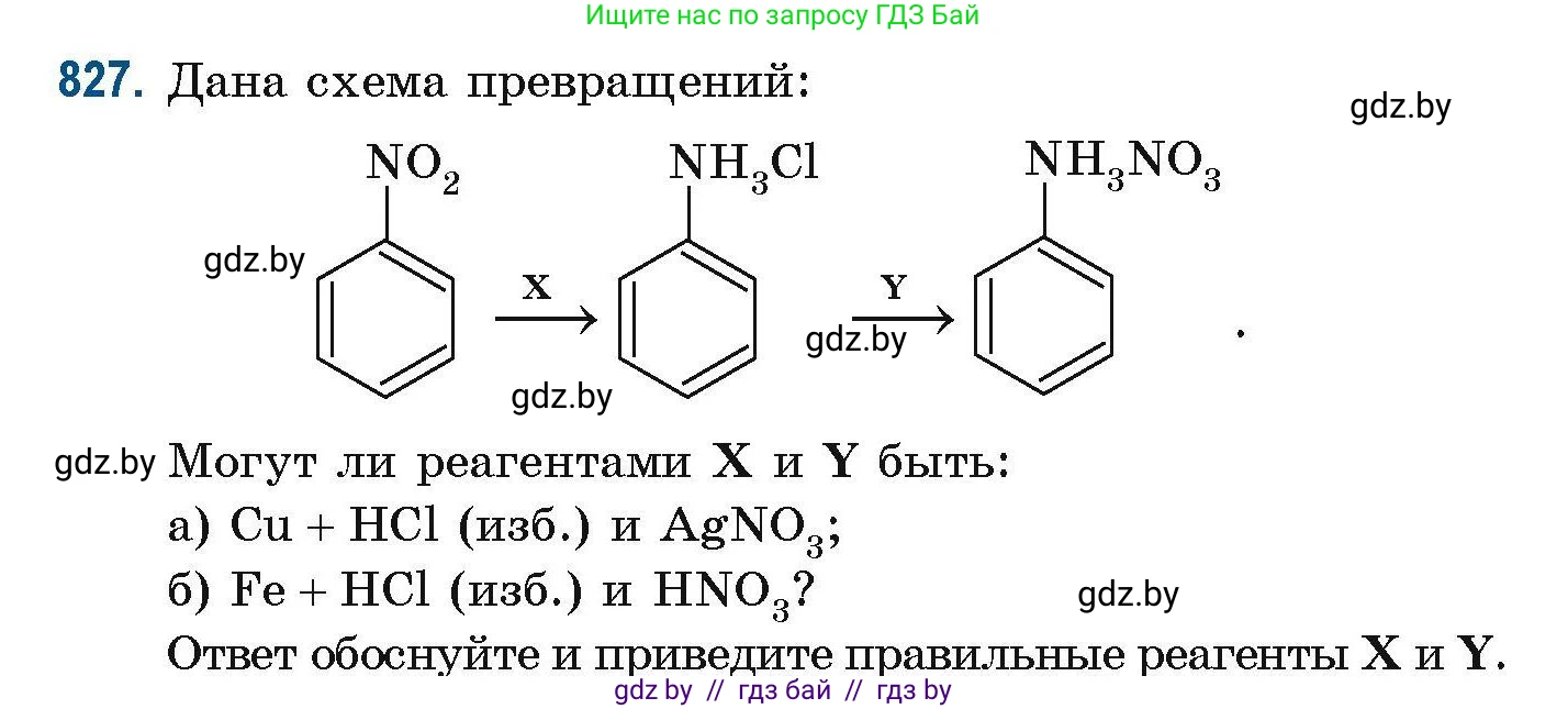 Химия, 10 класс Сборник задач, авторы: Матулис Вадим Эдвардович, Матулис Виталий Эдвардович, Колевич Татьяна Александровна, издательство Национальный институт образования, Минск, 2021, страница 194, номер 827, Условие