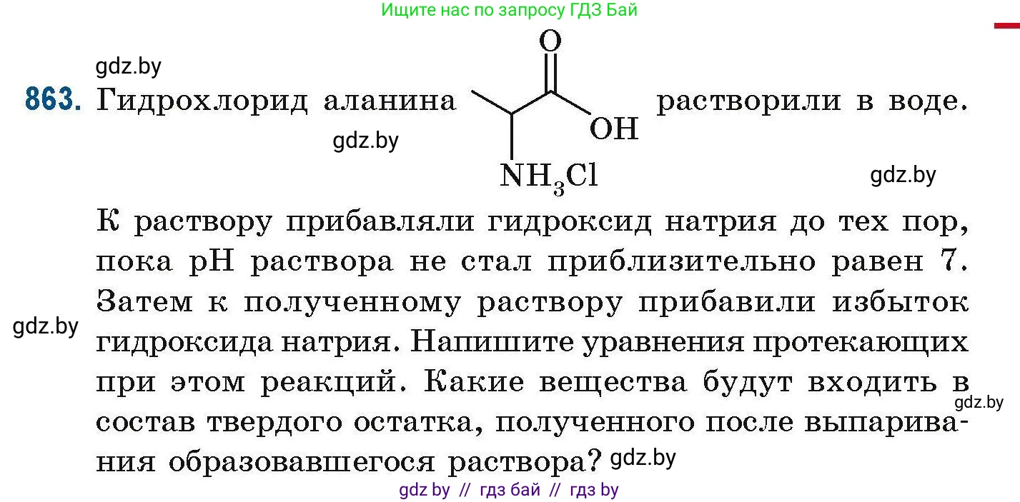 Химия, 10 класс Сборник задач, авторы: Матулис Вадим Эдвардович, Матулис Виталий Эдвардович, Колевич Татьяна Александровна, издательство Национальный институт образования, Минск, 2021, страница 205, номер 863, Условие