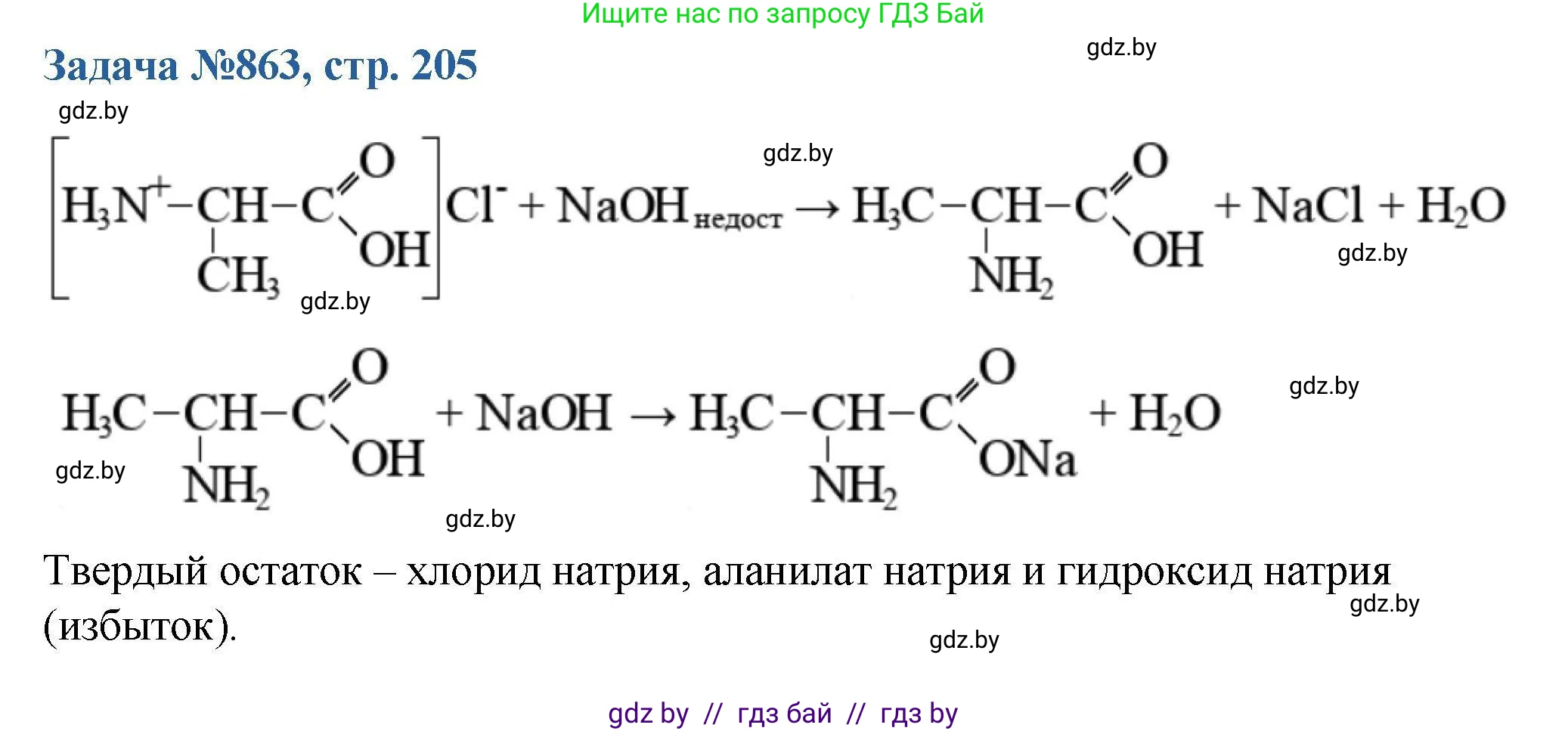 Химия, 10 класс Сборник задач, авторы: Матулис Вадим Эдвардович, Матулис Виталий Эдвардович, Колевич Татьяна Александровна, издательство Национальный институт образования, Минск, 2021, страница 205, номер 863, Решение
