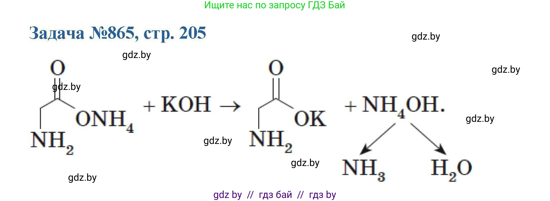 Химия, 10 класс Сборник задач, авторы: Матулис Вадим Эдвардович, Матулис Виталий Эдвардович, Колевич Татьяна Александровна, издательство Национальный институт образования, Минск, 2021, страница 205, номер 865, Решение