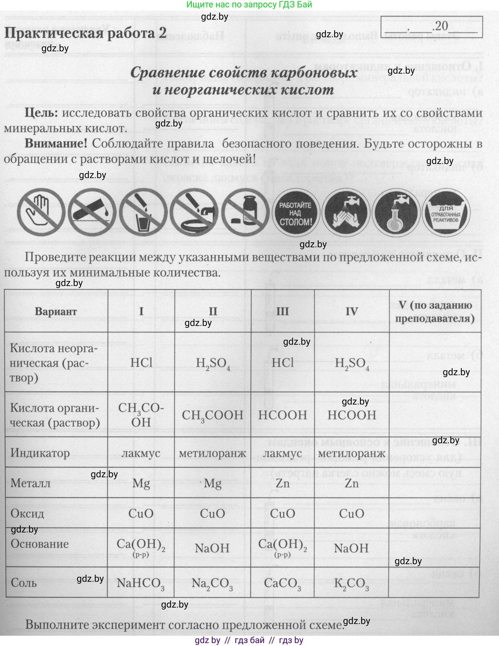 Химия, 10 класс Тетрадь для практических работ, автор: Борушко Ирина Ивановна, издательство Сэр-Вит, Минск, 2021, розового цвета, Часть 1, страница 11, номер 1, Условие