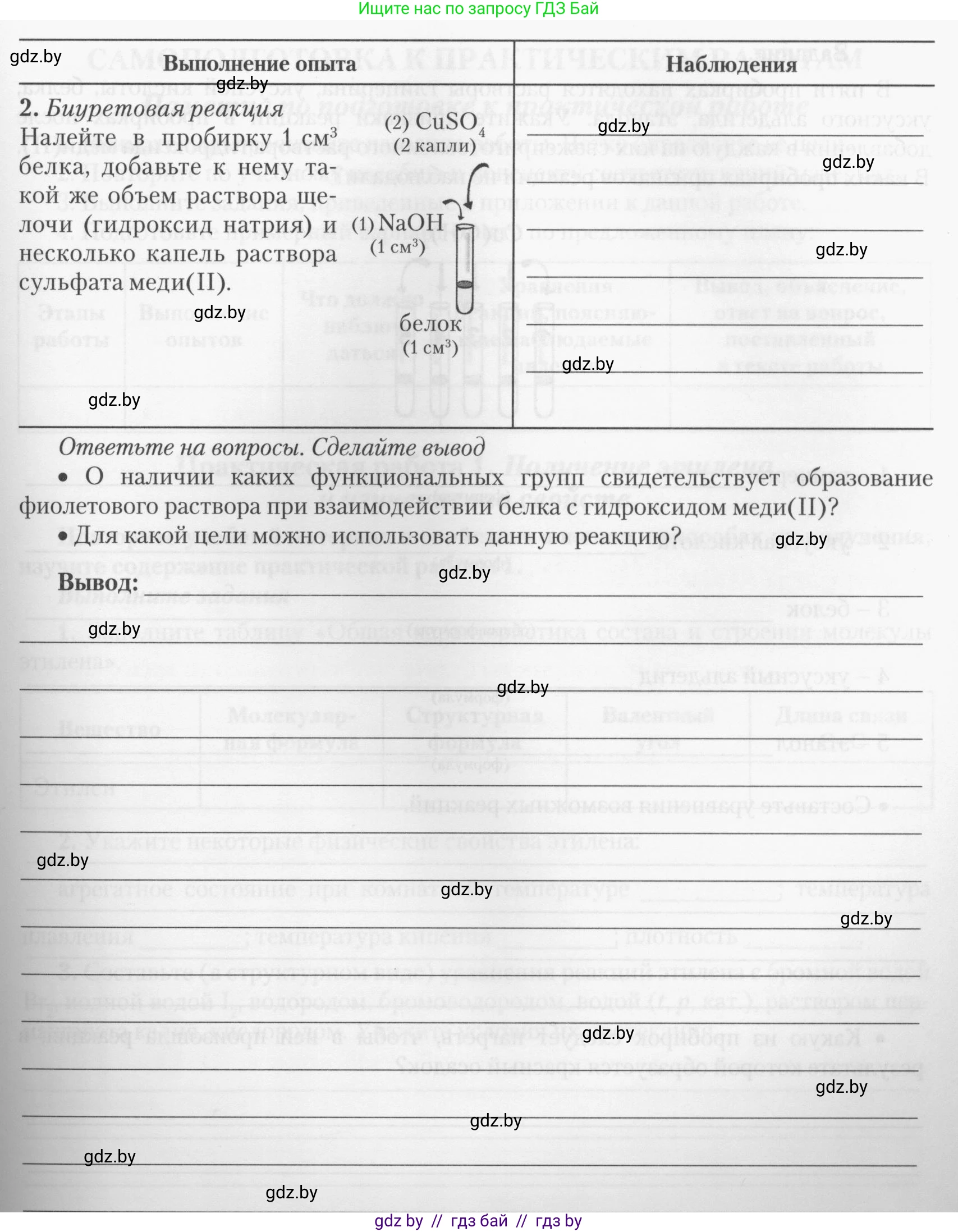 Химия, 10 класс Тетрадь для практических работ, автор: Борушко Ирина Ивановна, издательство Сэр-Вит, Минск, 2020, голубого цвета, Часть 2, страница 16, Условия (продолжение 2)
