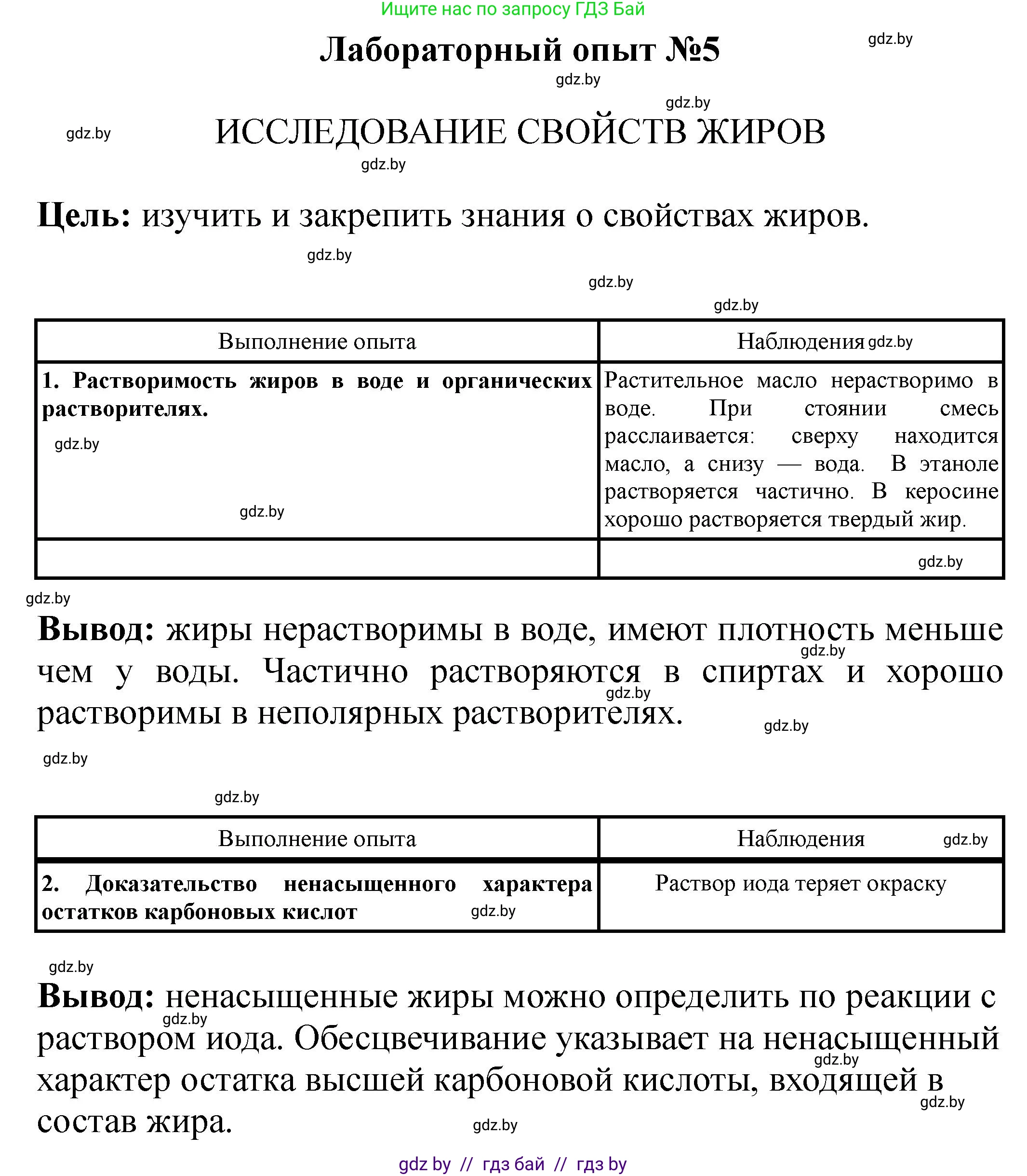 Химия, 10 класс Тетрадь для практических работ, автор: Борушко Ирина Ивановна, издательство Сэр-Вит, Минск, 2020, голубого цвета, Часть 2, страница 8, Решение