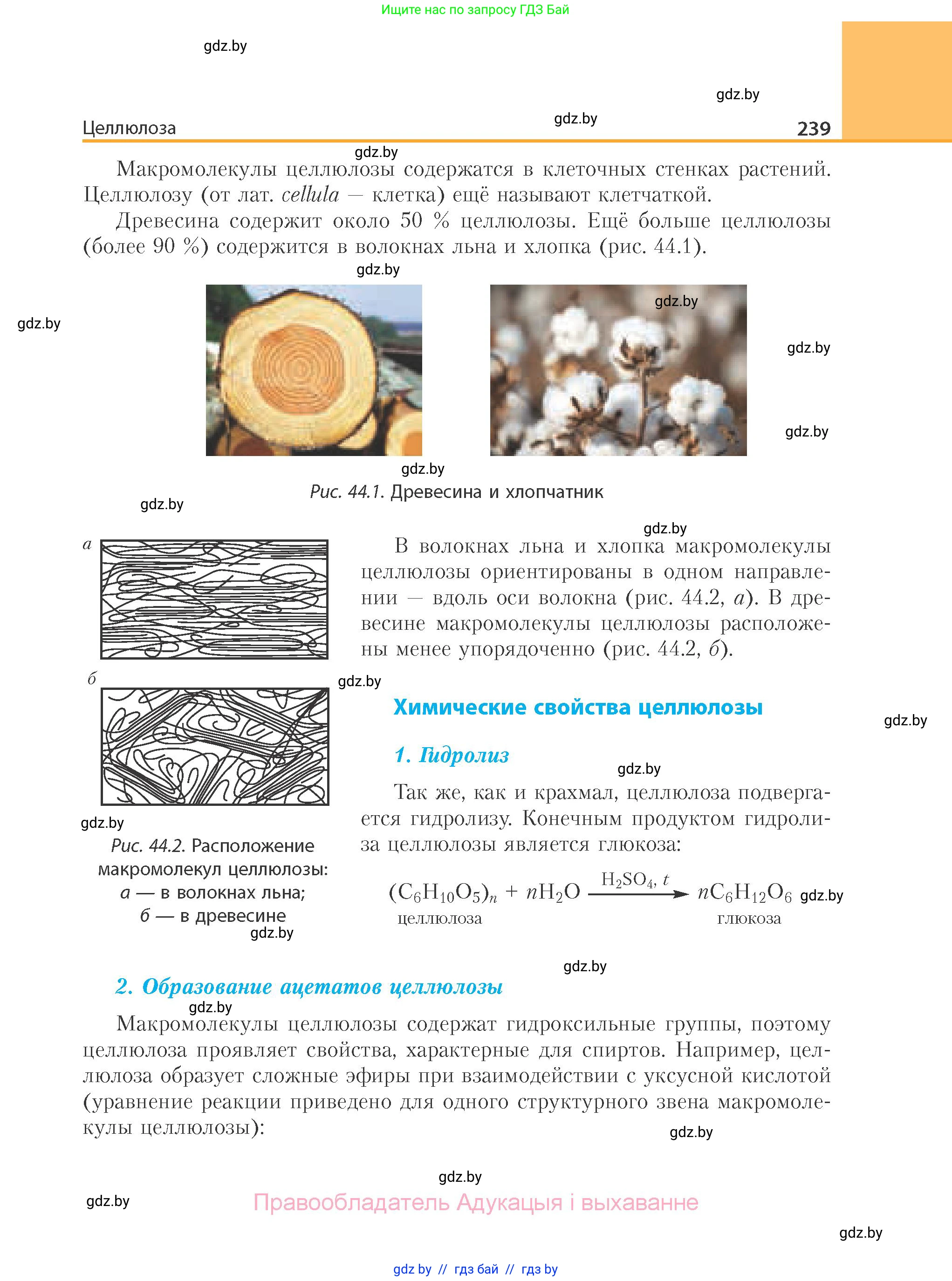 Химия, 10 класс Учебник, авторы: Колевич Татьяна Александровна, Матулис Вадим Эдвардович, Матулис Виталий Эдвардович, Варакса Игорь Николаевич, издательство Адукацыя i выхаванне, Минск, 2019, страница 239