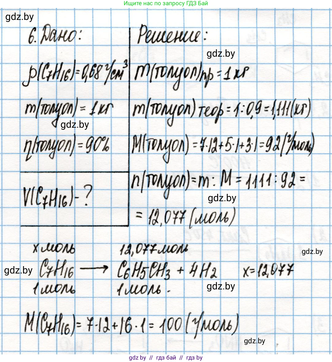 Химия, 10 класс Учебник, авторы: Колевич Татьяна Александровна, Матулис Вадим Эдвардович, Матулис Виталий Эдвардович, Варакса Игорь Николаевич, издательство Адукацыя i выхаванне, Минск, 2019, страница 125, номер 6, Решение