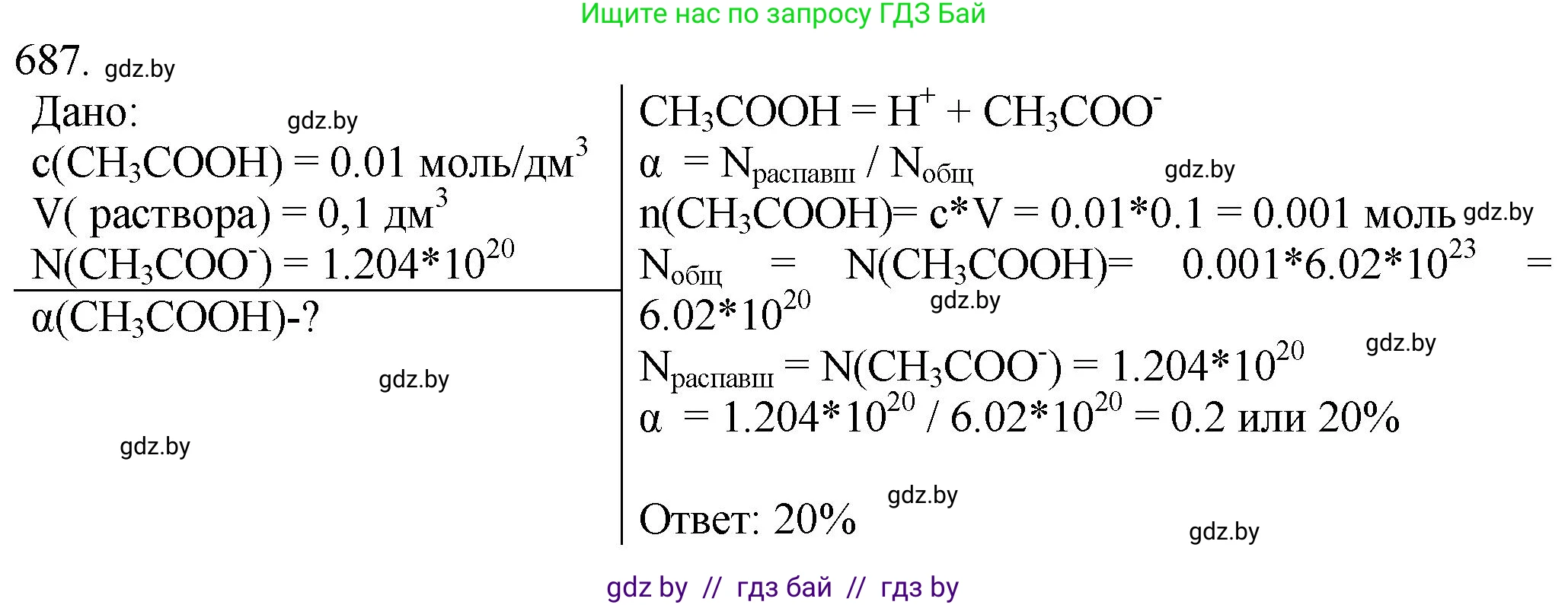 Химия, 11 класс Сборник задач, авторы: Хвалюк Виктор Николаевич, Резяпкин Виктор Ильич, издательство Адукацыя i выхаванне, Минск, 2023, зелёного цвета, страница 114, номер 687, Решение