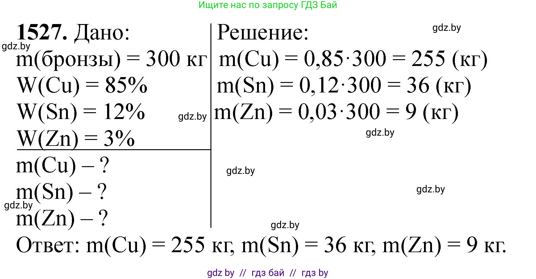Химия, 11 класс Сборник задач, авторы: Хвалюк Виктор Николаевич, Резяпкин Виктор Ильич, издательство Адукацыя i выхаванне, Минск, 2023, зелёного цвета, страница 241, номер 1527, Решение